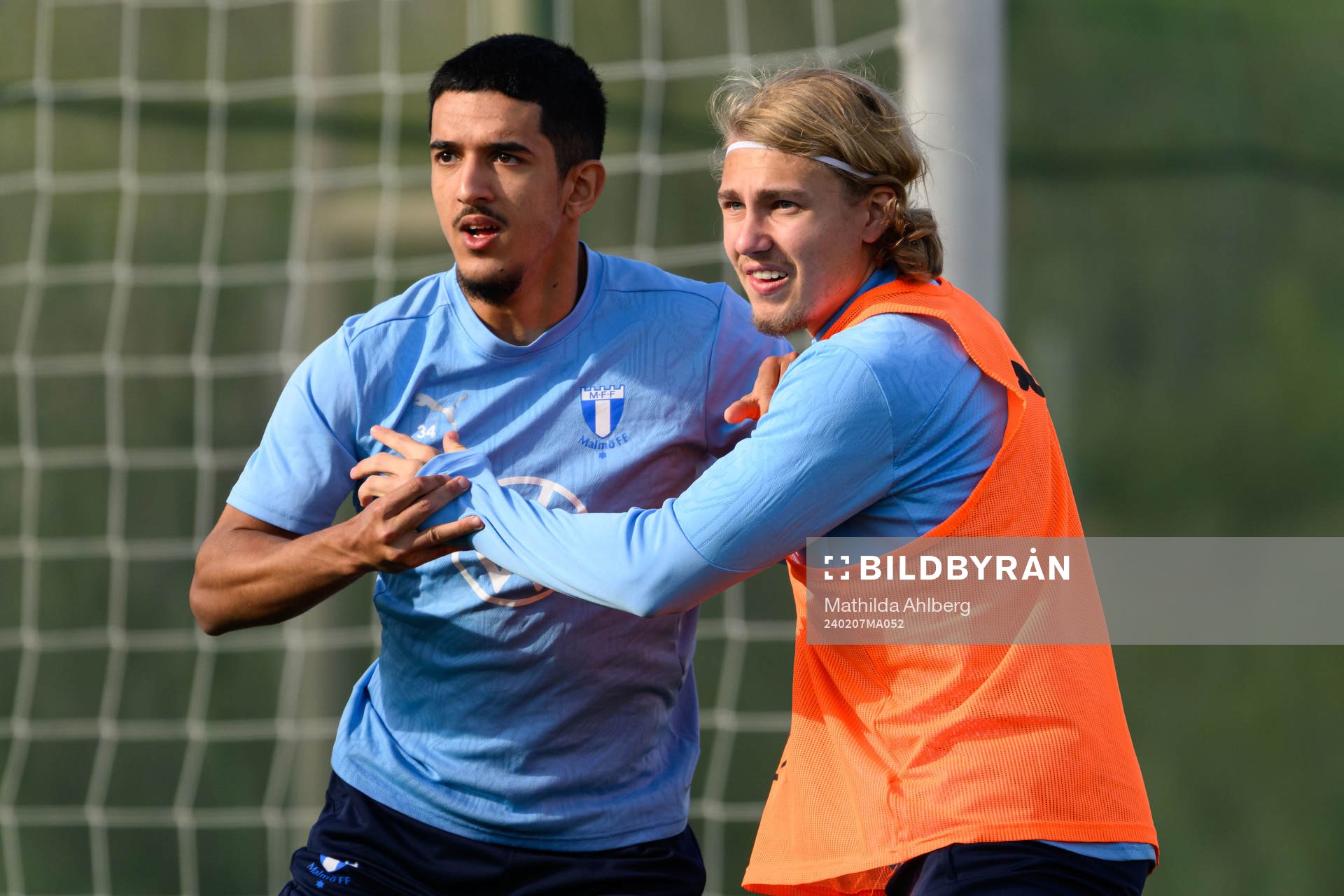 Malmö FFs Zakaria Loukili och Sebastian Nanasi