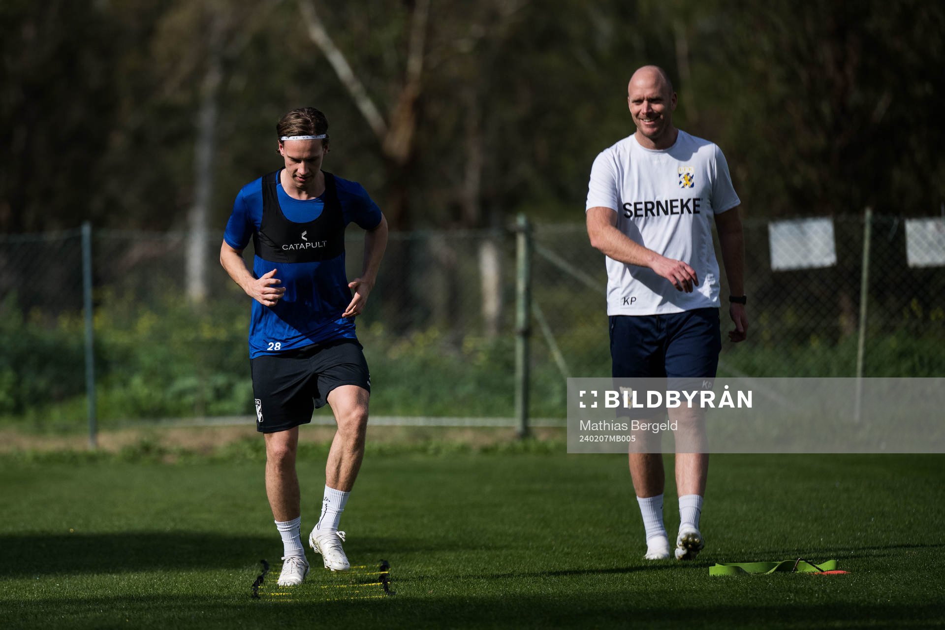 IFK Göteborgs Lucas Kåhed och fysioterapeut Calle Persson