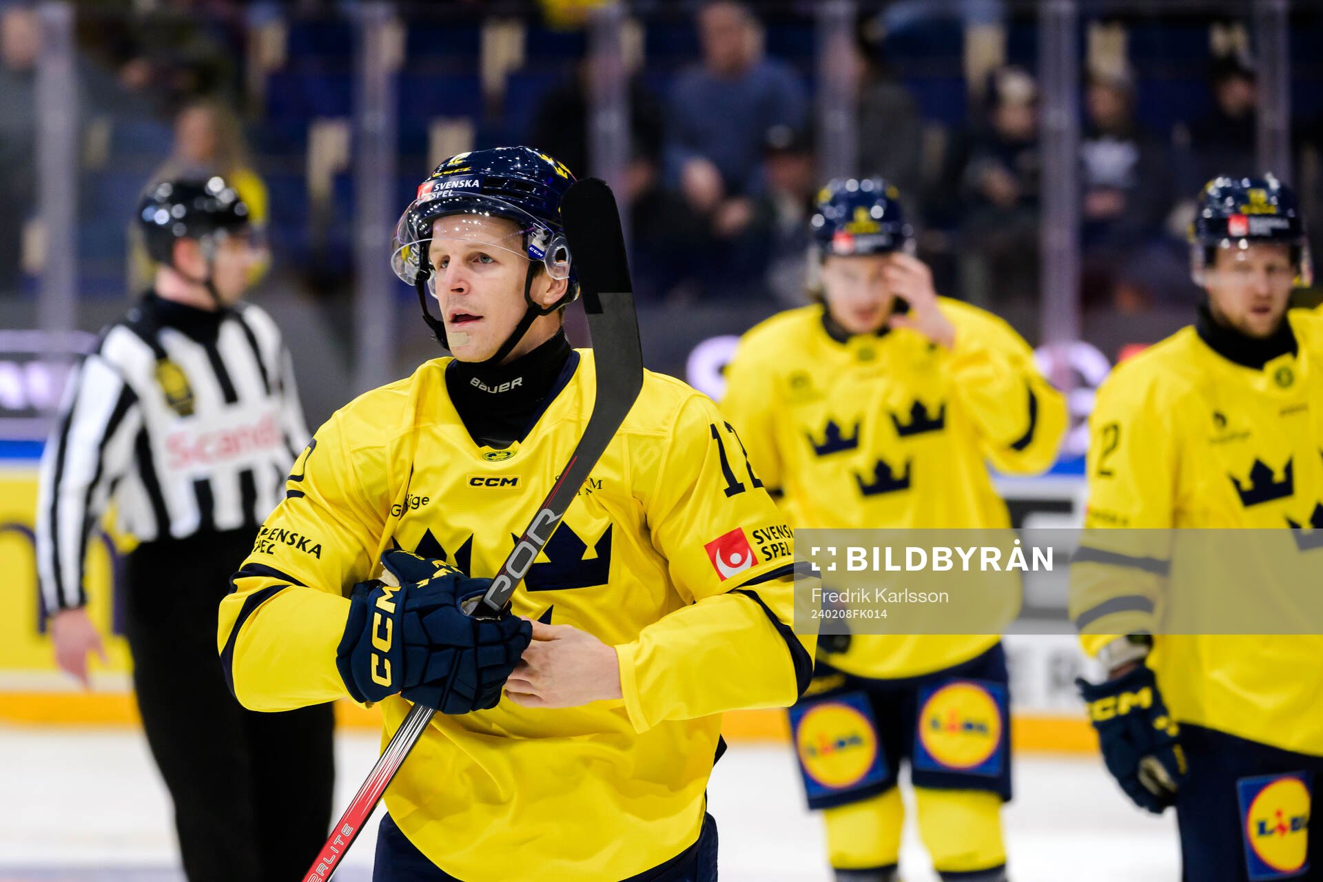 Max Friberg of Sweden looks dejected