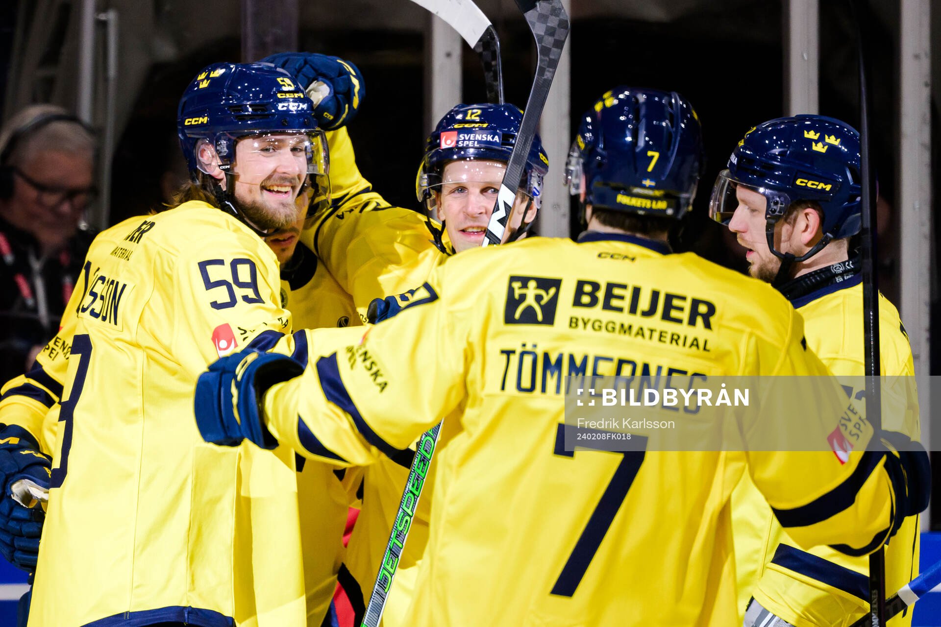 Linus Johansson and Max Friberg of Sweden celebrates