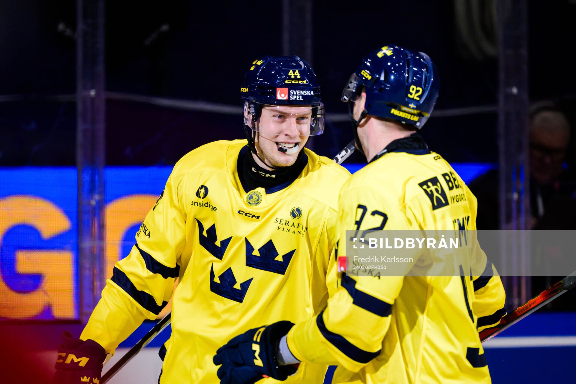 Victor Ejdsell and Patrik Nemeth of Sweden celebrates