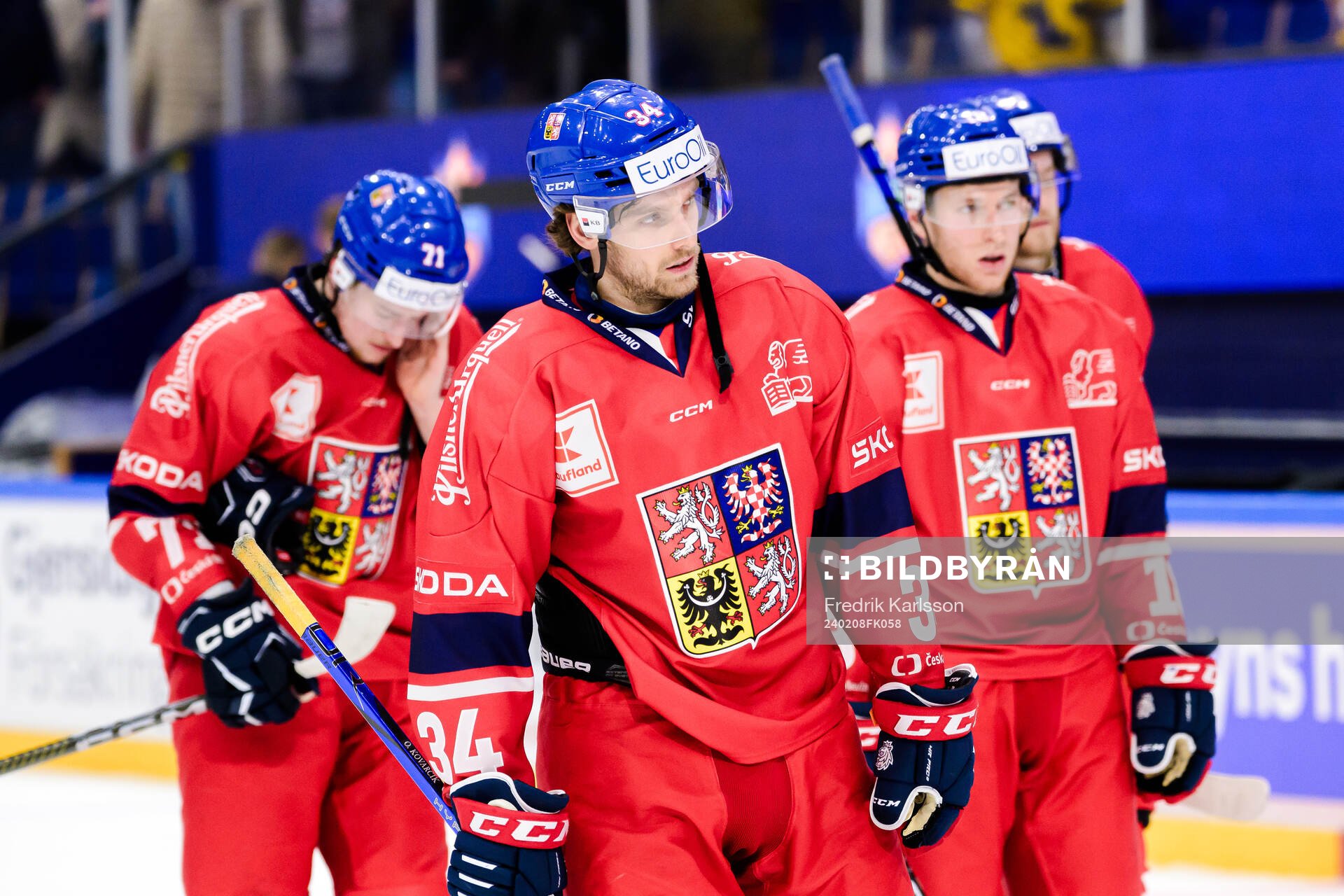 Ondrej Kovarcik of Czech Republic looks dejected