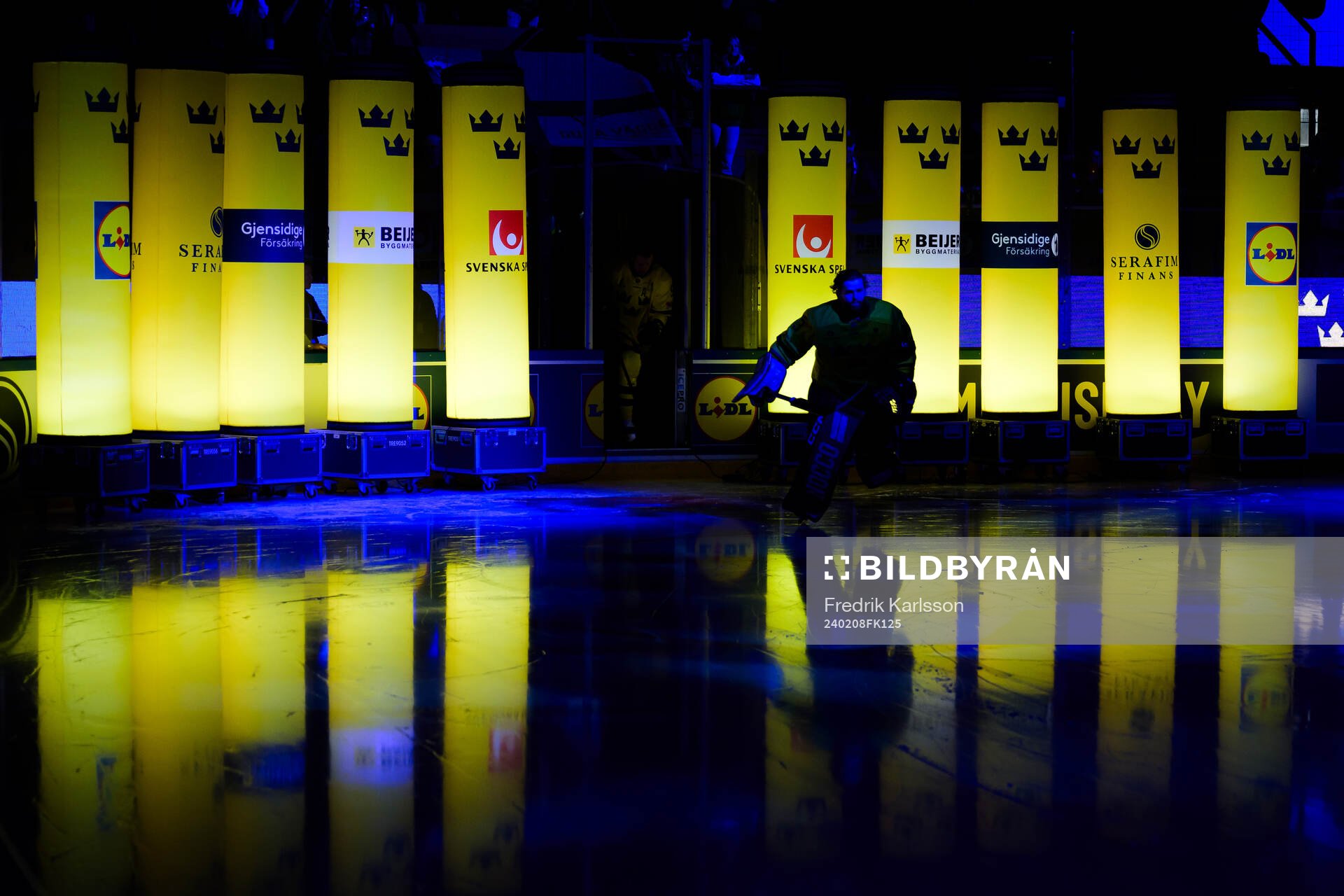 goaltender Filip Larsson of Sweden