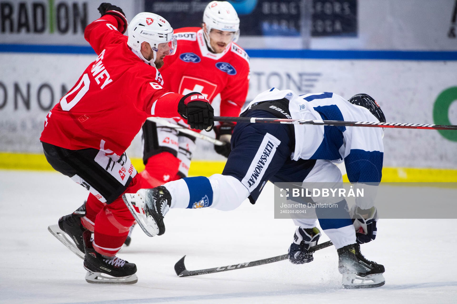Tristan Scherwey of Switzerland Eemeli Suomi of Finland