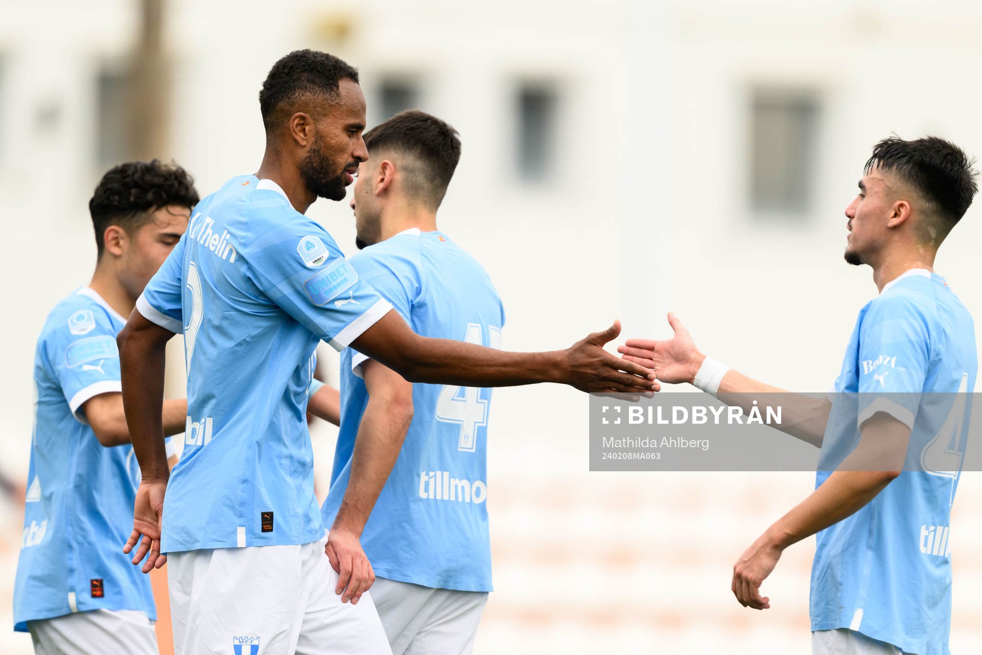 Isaac Kiese Thelin and Alexander Hughes of Malmö FF