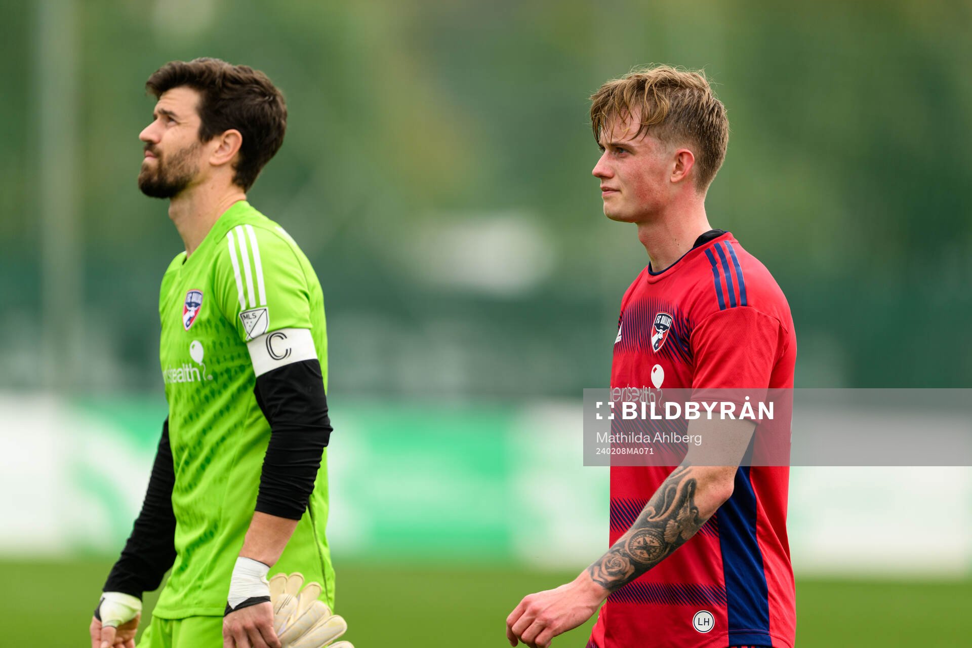 Goalkeeper Jimmy Maurer and Mads Westergren of Dallas