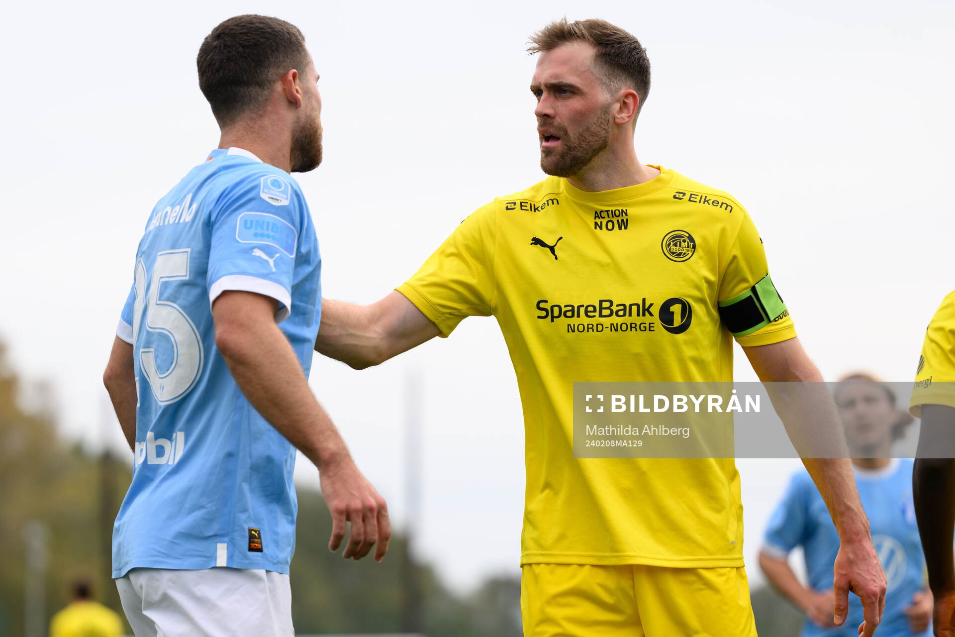 Gabriel Busanello of Malmö FF and Brede Moe of Bodø/Glimt