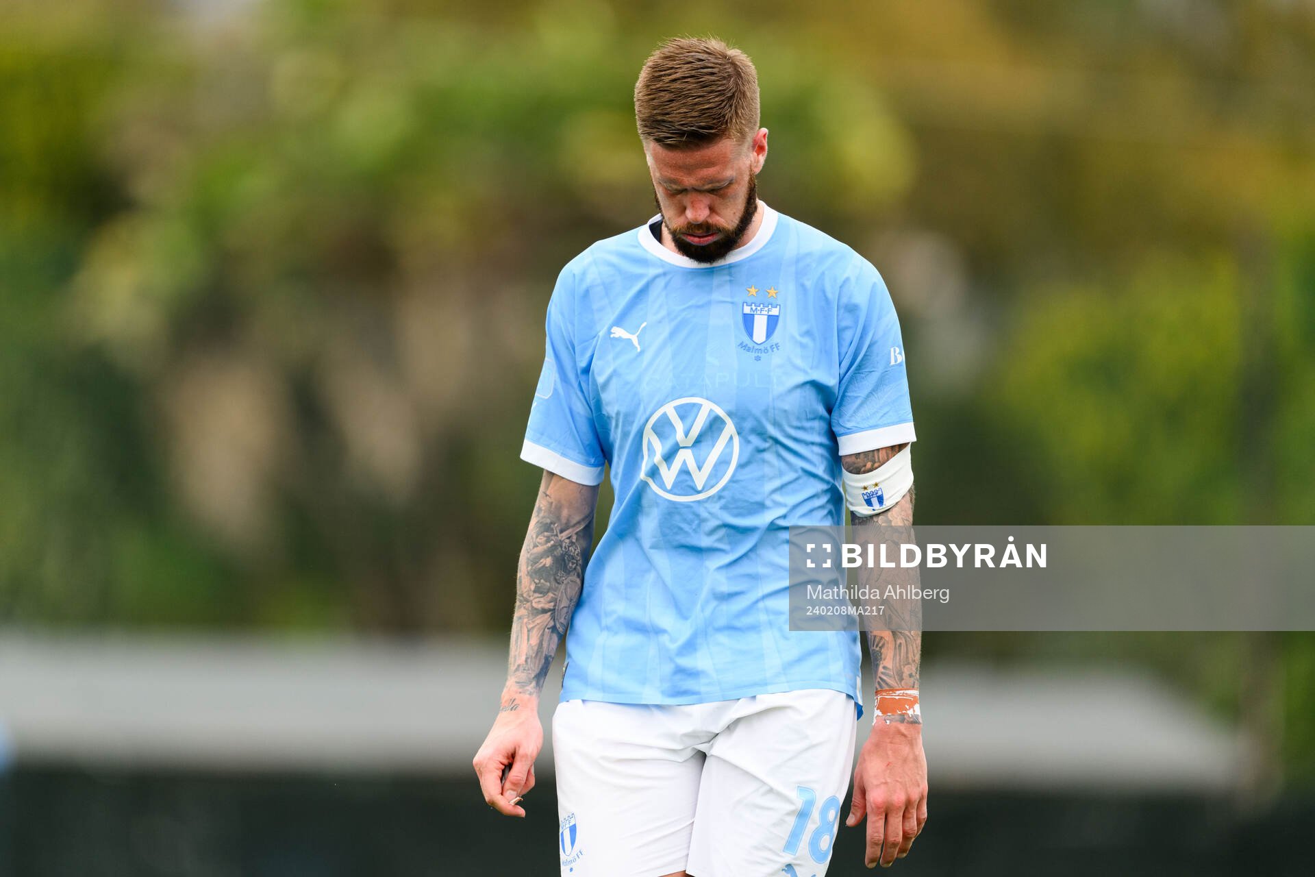 Pontus Jansson of Malmö FF after the friendly football match between Malmö FF and Bodø/Glimt on February 8, 2024 in Marbella. 