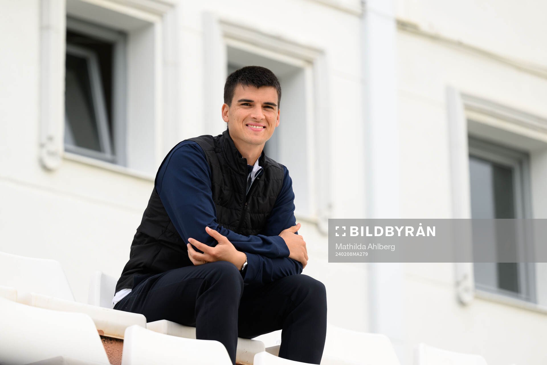 Jaime Segura of Malmö FF in the stands