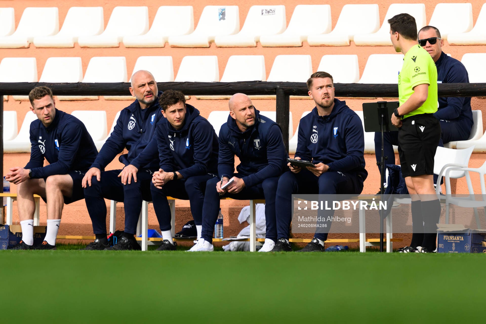 Fitness trainer Tom Noon, goalkeeper coach Jonnie Fedel,