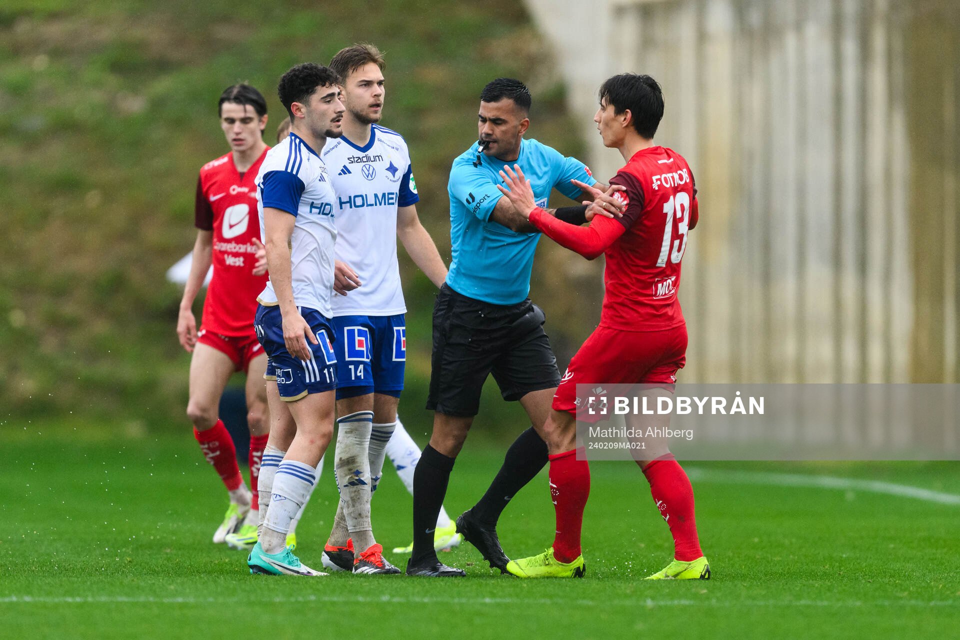 Ismet Lushaku and Yahya Kalley of IFK Norrköping and Svenn