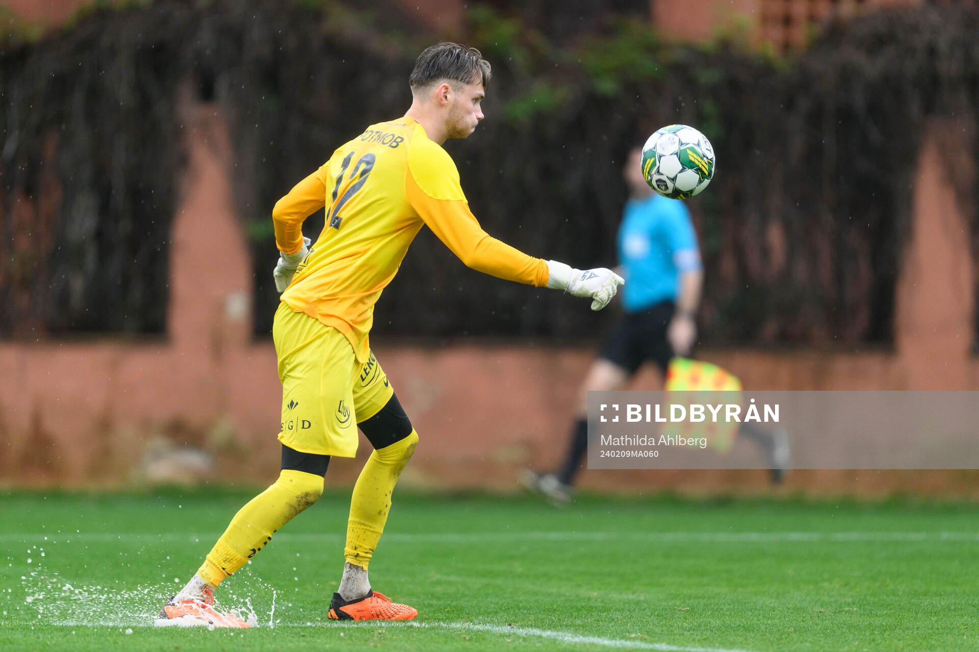 Goalkeeper Martin Børsheim of Brann during the friendly football match between IFK Norrköping and Brann on February 9, 2024 in Marbella.