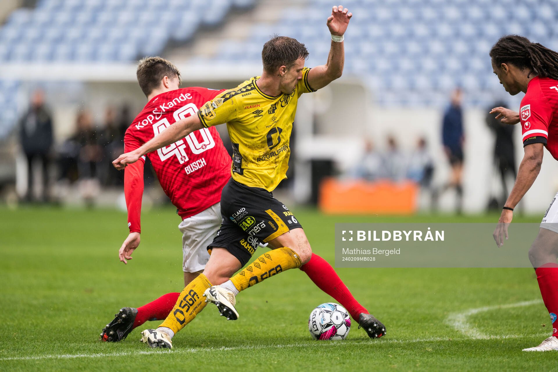Alexander Busch of Silkeborg and Andri Fannar Baldursson of