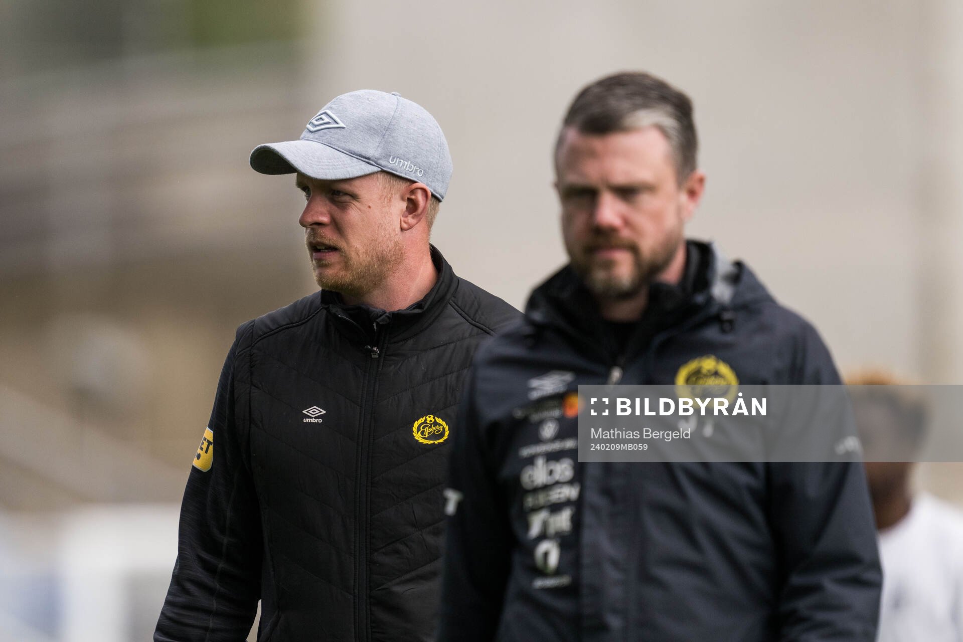 Goalkeeper coach Linus Kandolin and Manager Jimmy Thelin of