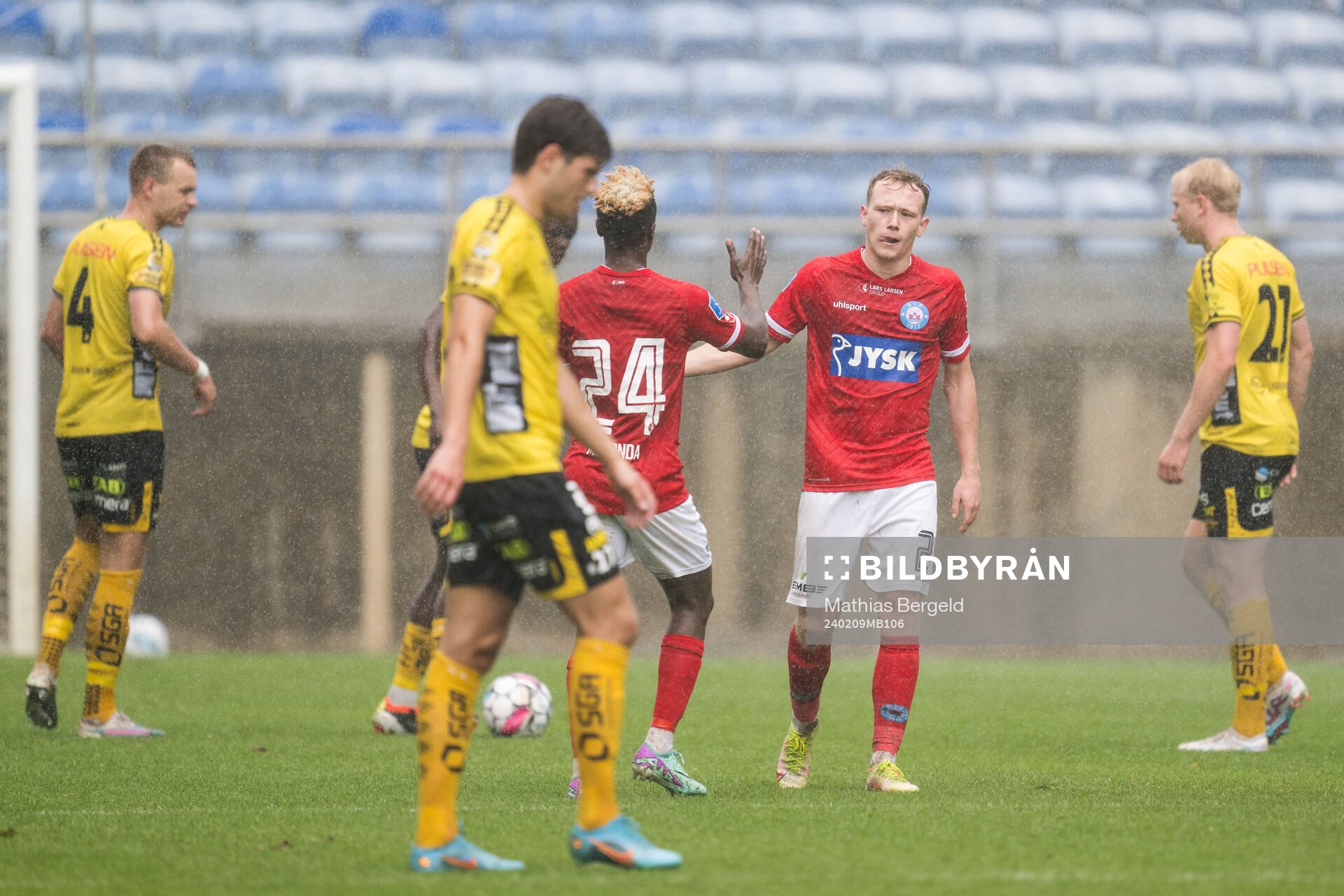 Anders Klynge of Silkeborg celebrates