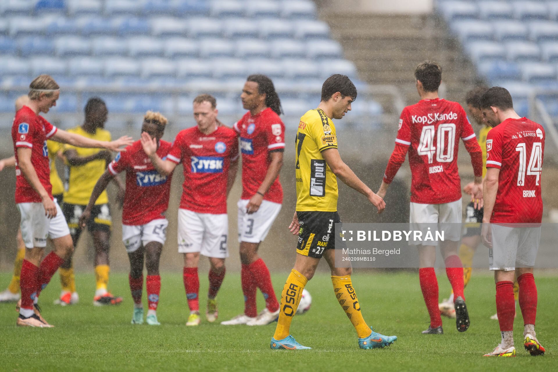 Besfort Zeneli of Elfsborg looks dejected