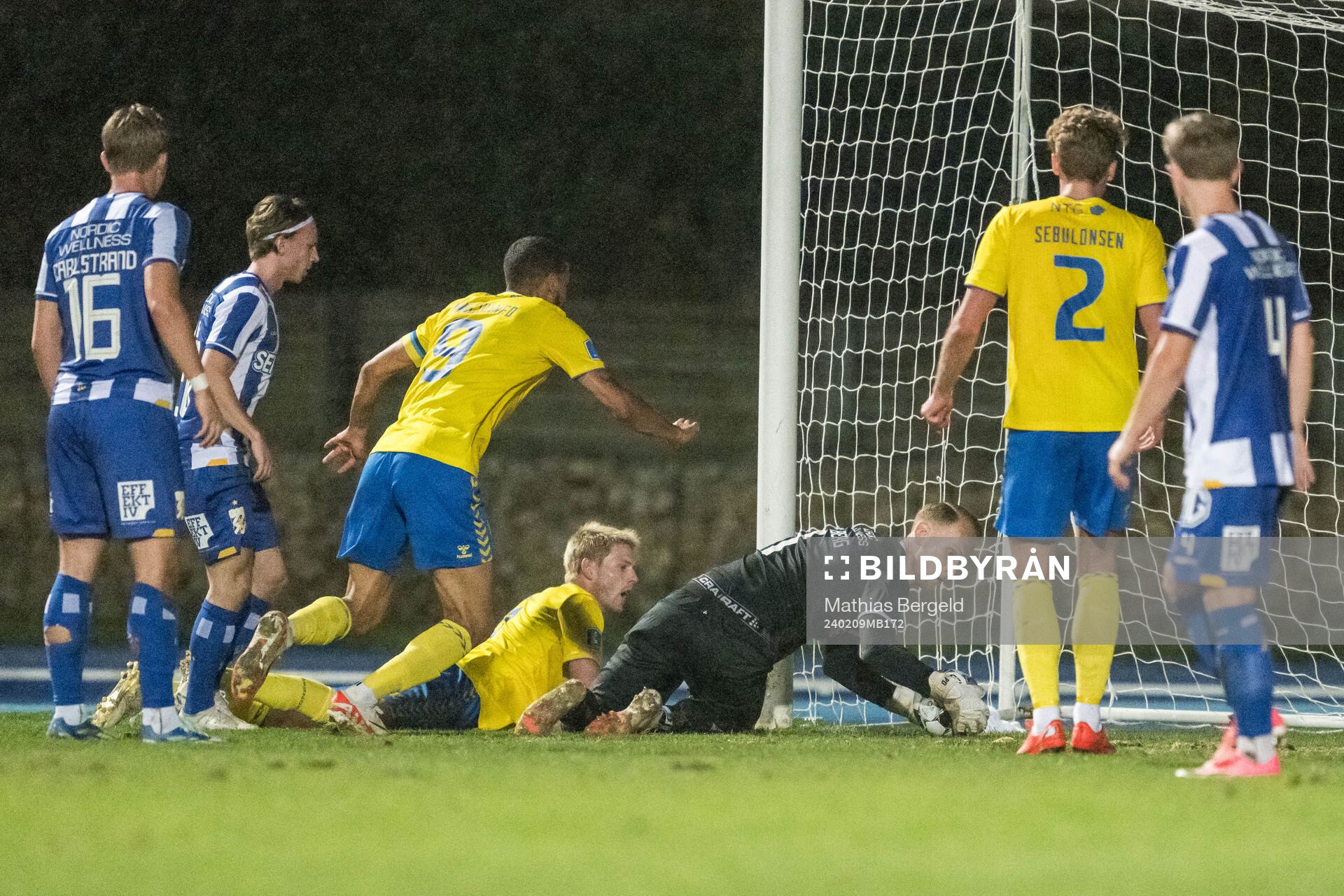 Goalkeeper Pontus Dahlberg of IFK Göteborg during the Atlantic Cup football match between Brøndby and IFK Göteborg on February 9, 2024 in Portimao.