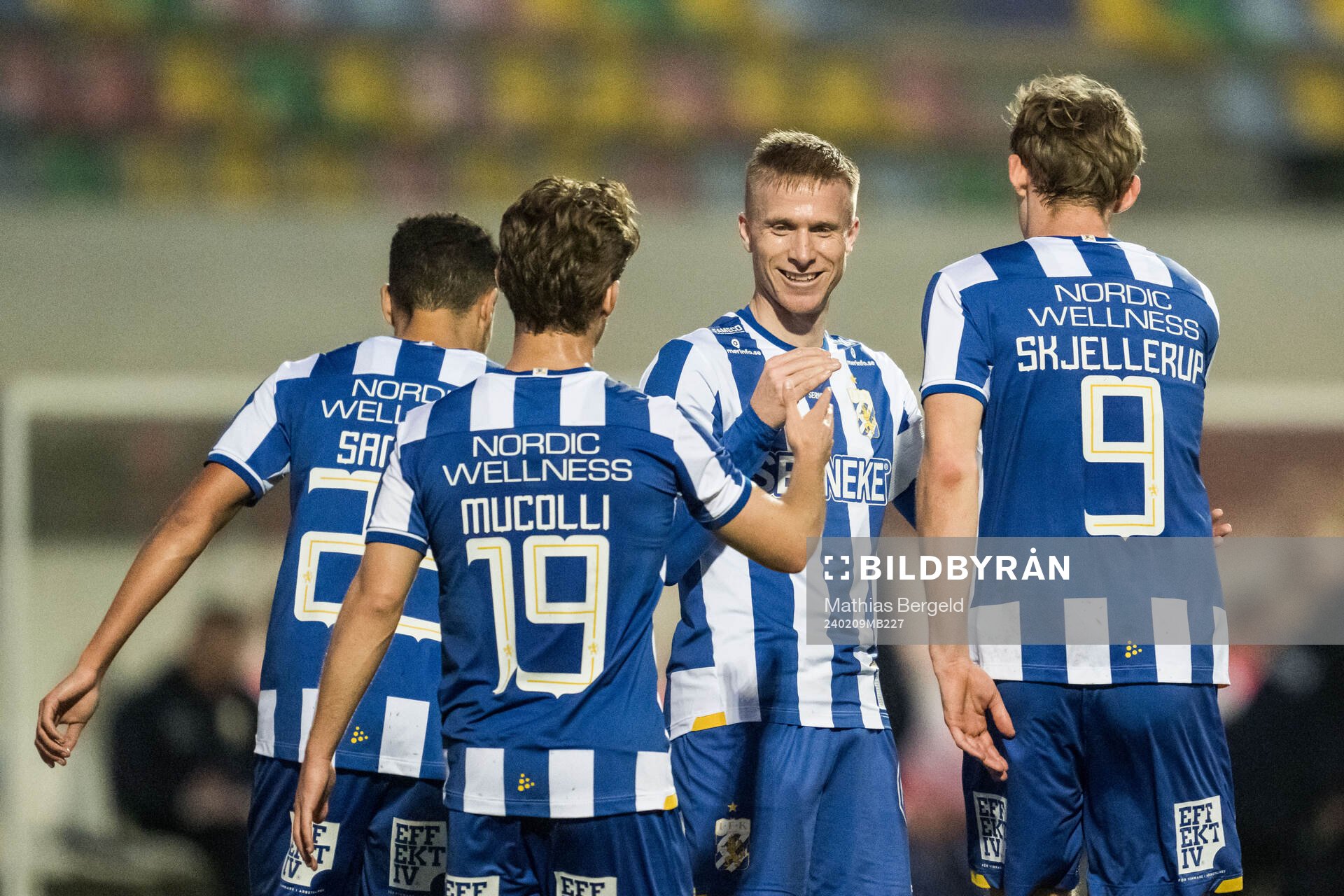 Arbnor Mucolli, Oscar Wendt and Laurs Skjellerup of IFK