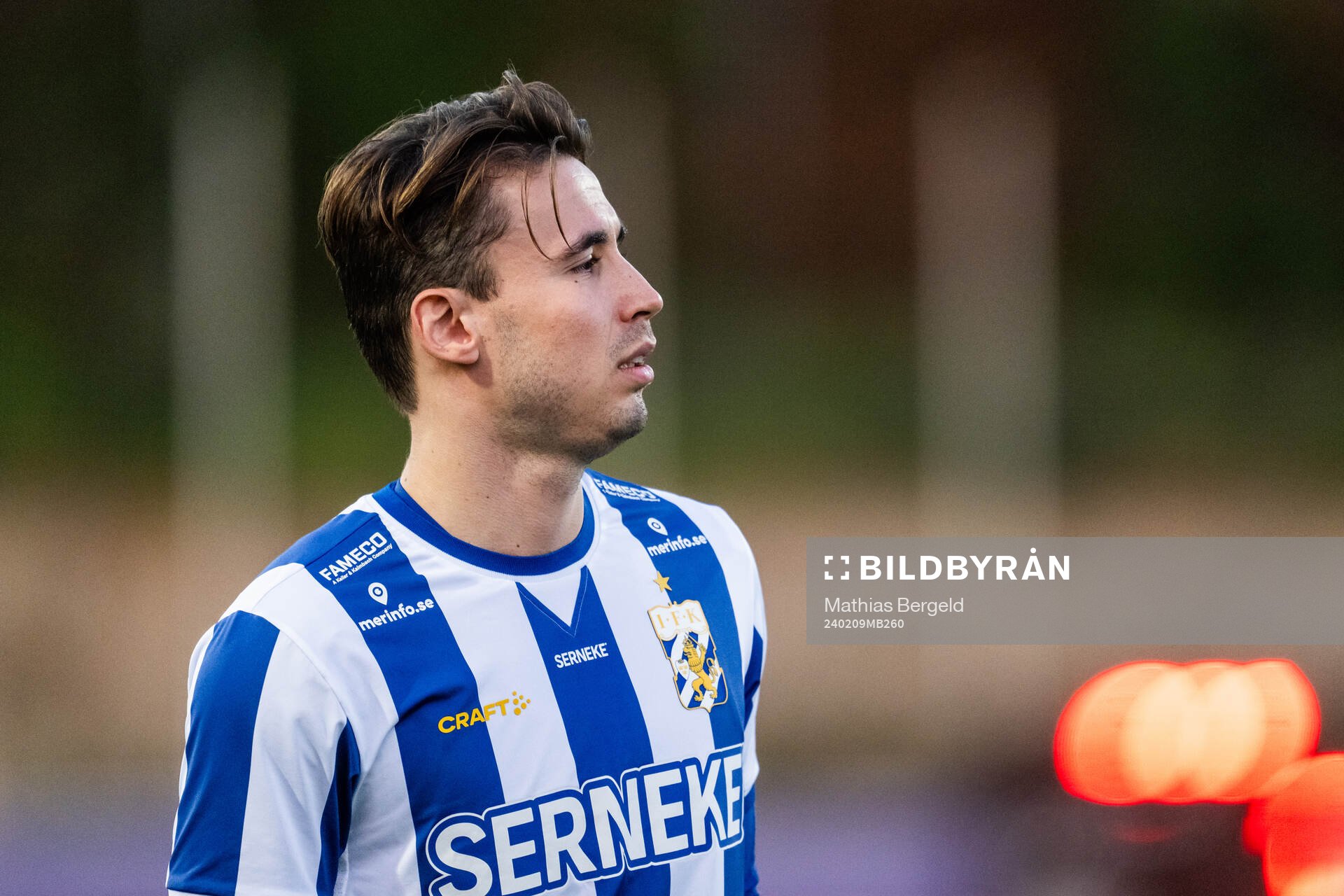 Anders Trondsen of IFK Göteborg ahead of the Atlantic Cup football match between Brøndby and IFK Göteborg on February 9, 2024 in Portimao.
