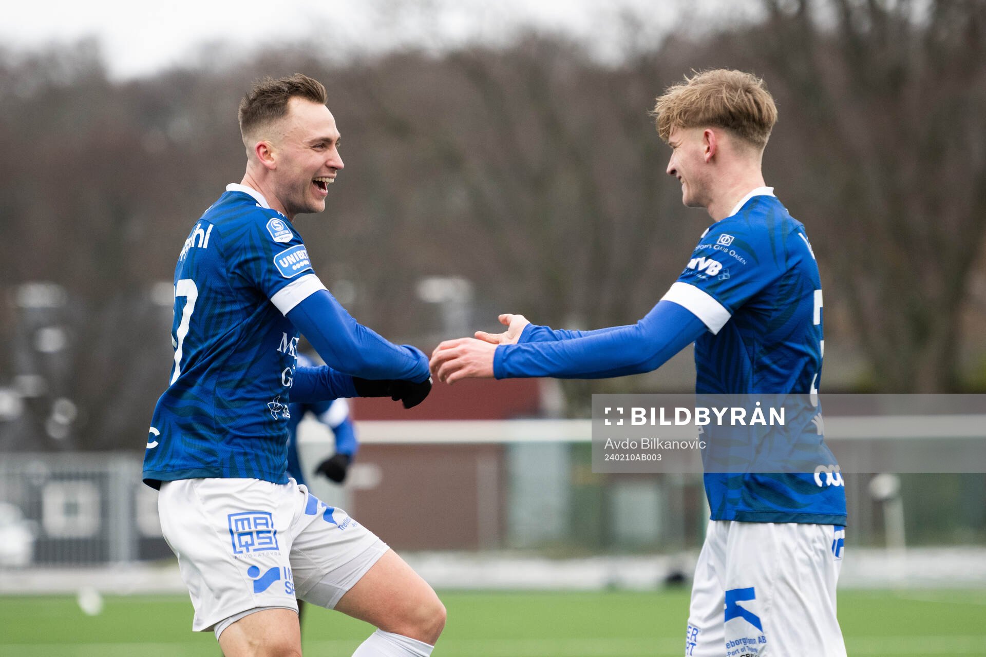 Trelleborgs Fillip Boman och Karl Wendt jublar