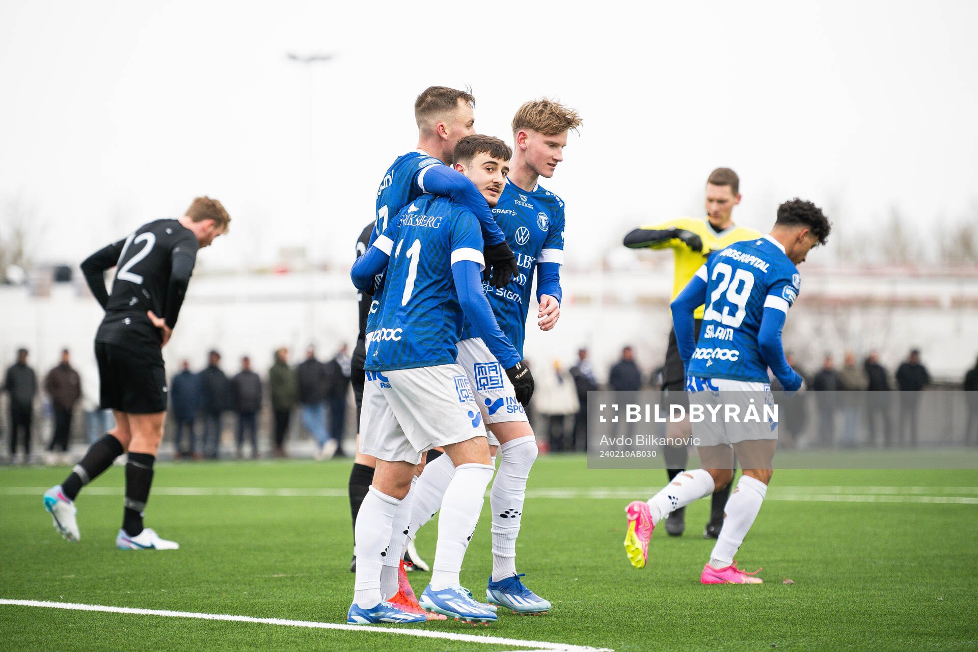 Trelleborgs Filip Bohman och Armin Ćulum jublar