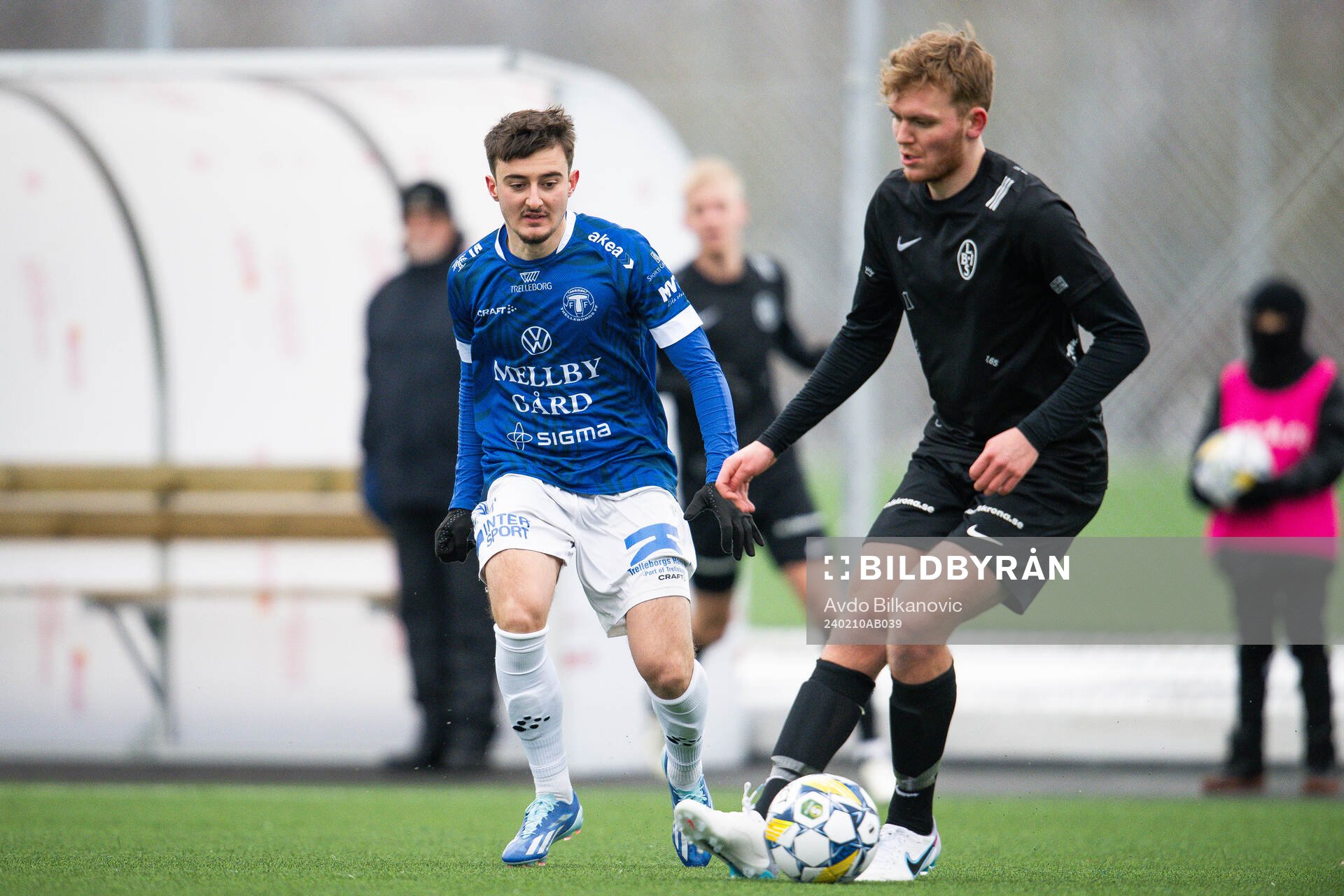 Landskronas Melker Jonsson och Trelleborgs Armin Ćulum