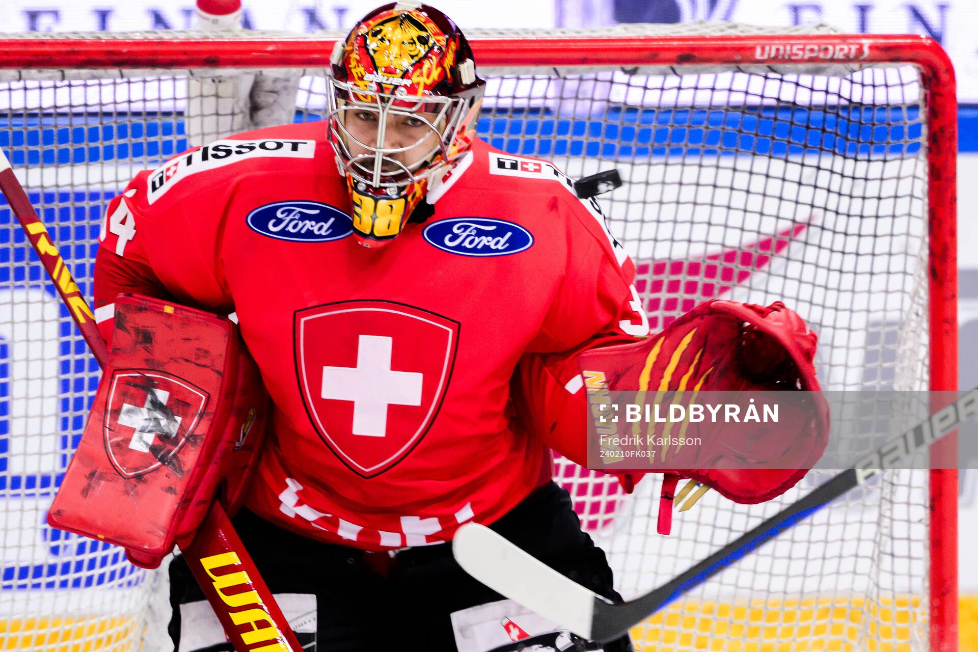 goaltender Stéphane Charlin of Switzerland