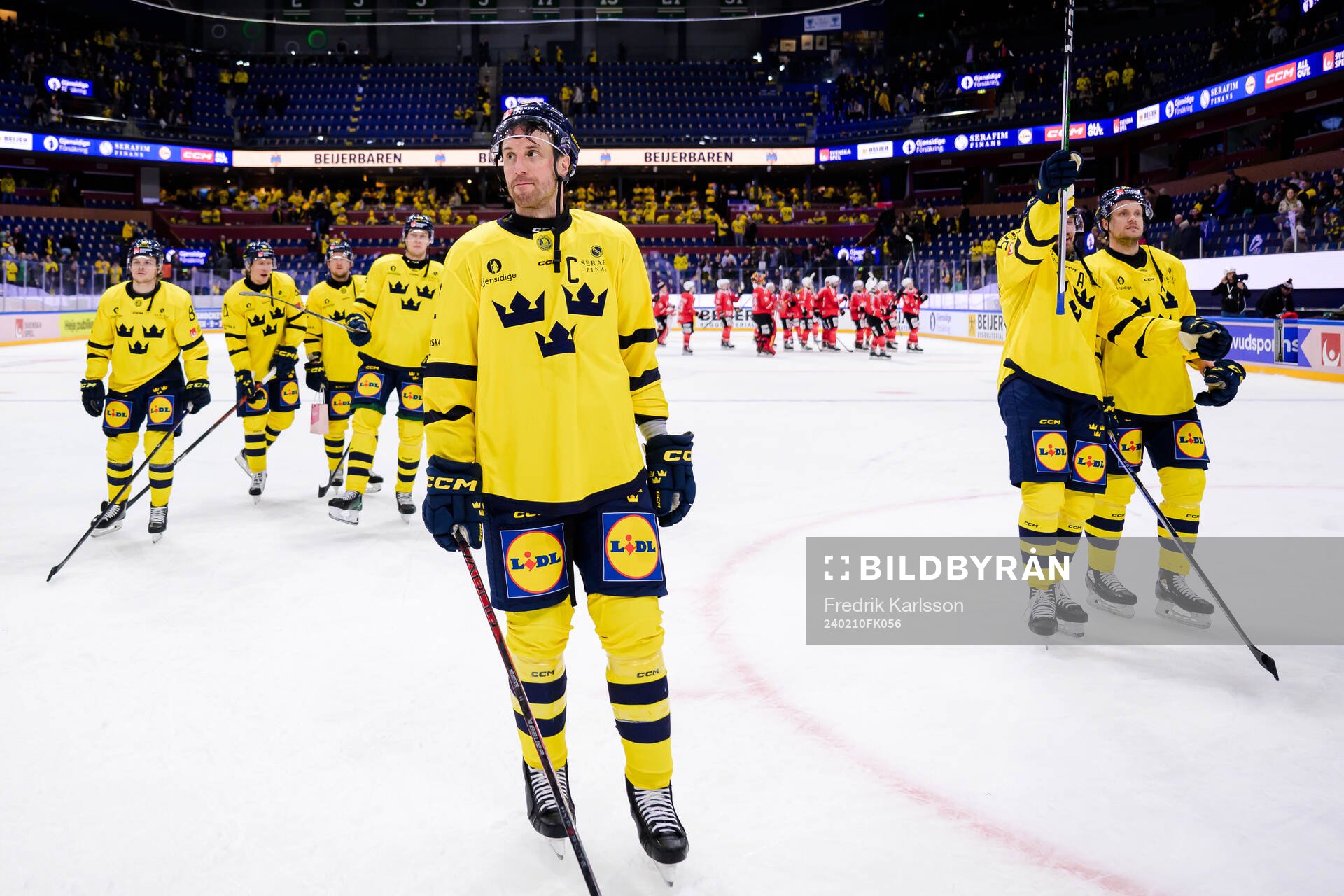 Patrik Nemeth of Sweden celebrates with teammates
