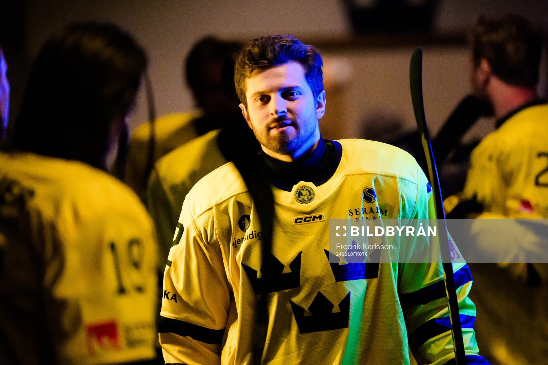 Lukas Bengtsson of Sweden ahead the Beijer Hockey Games