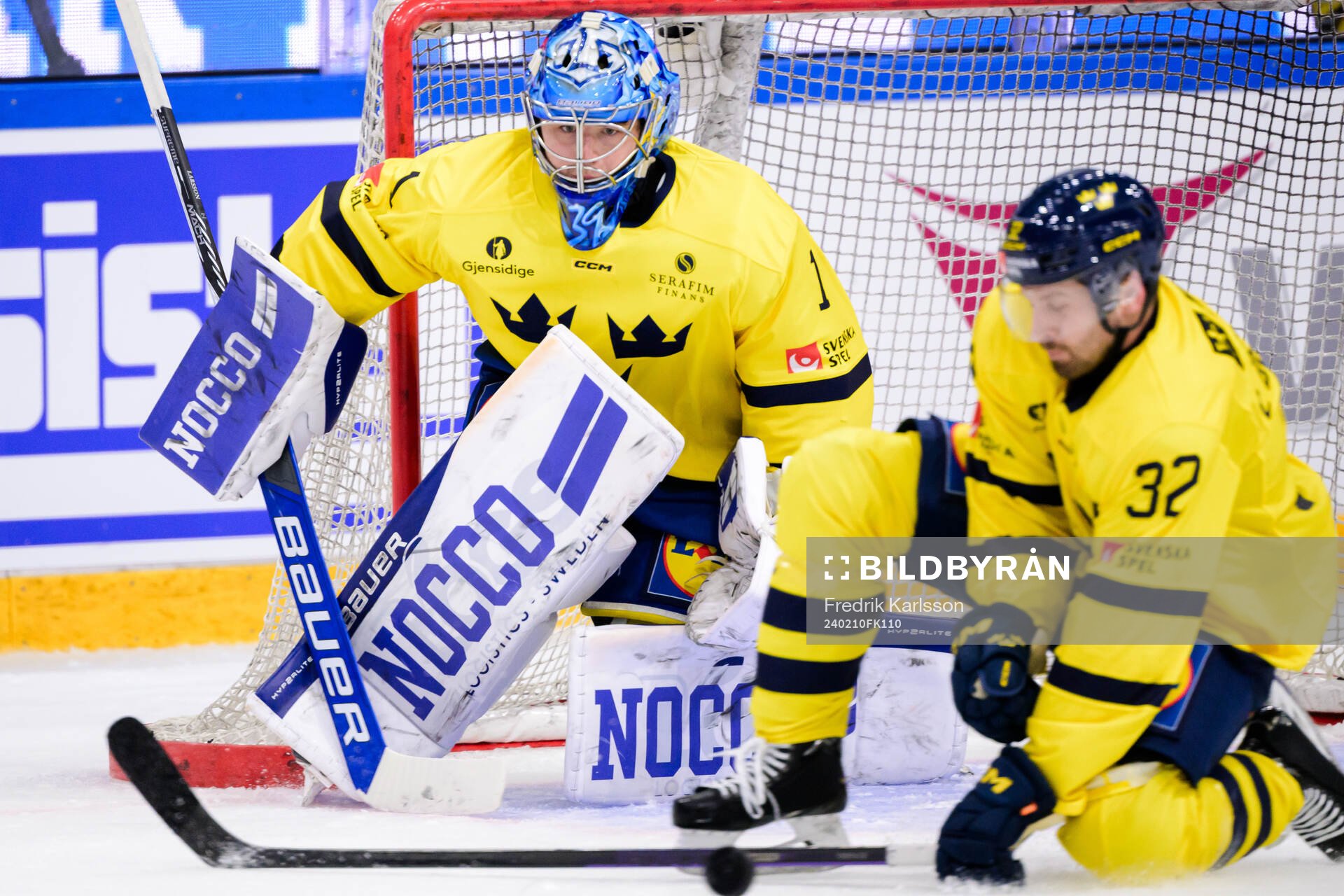 goalkeeper Filip Larsson of Sweden