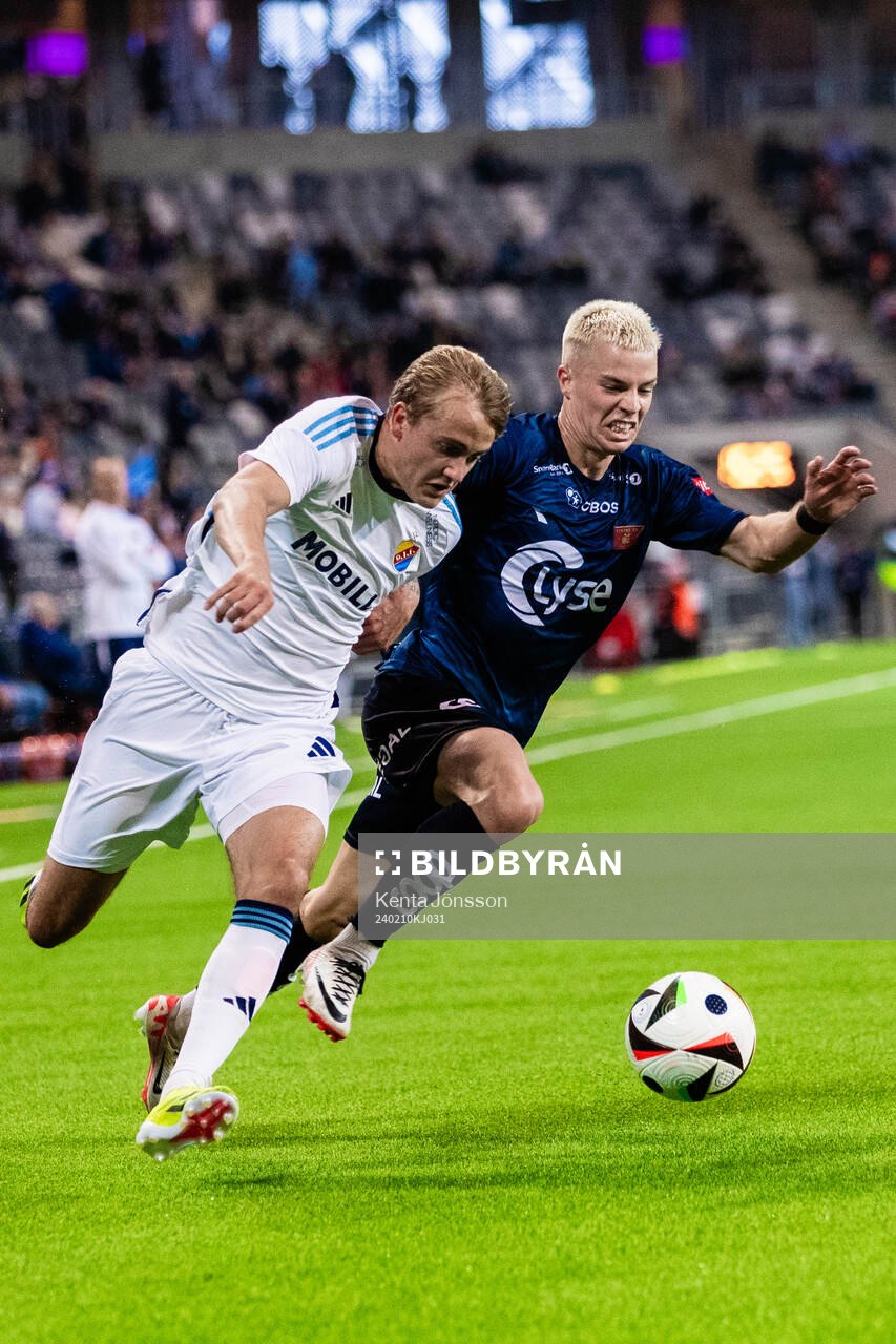 Djurgårdens Oskar Fallenius och Vikings Jost Urbancic