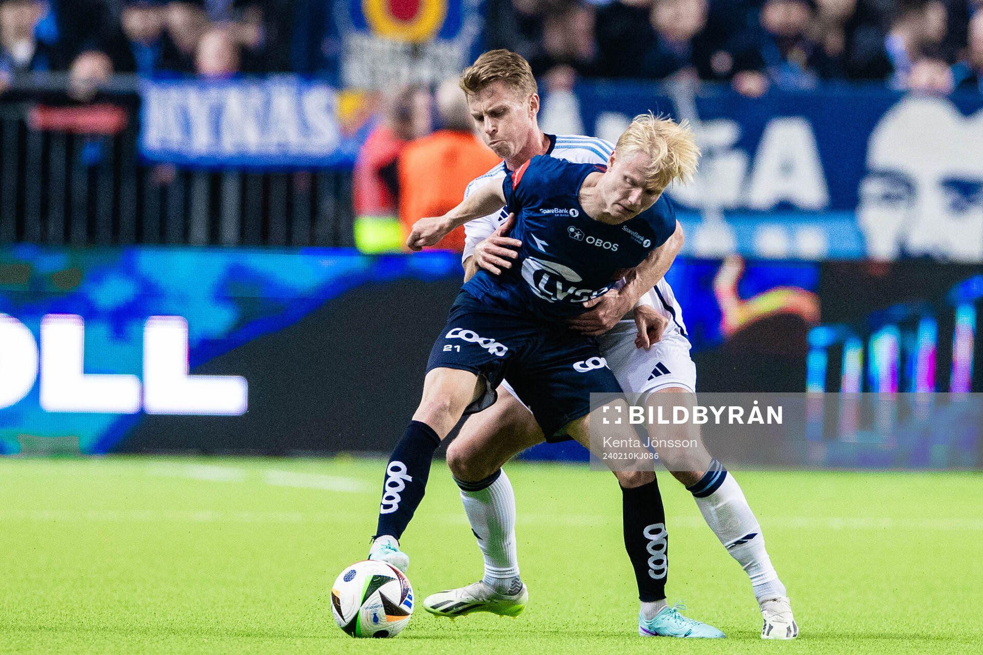 Djurgårdens Rasmus Schüller under träningsmatchen i fotboll mellan Djurgården och Viking den 10 februari 2024 i Stockholm. 