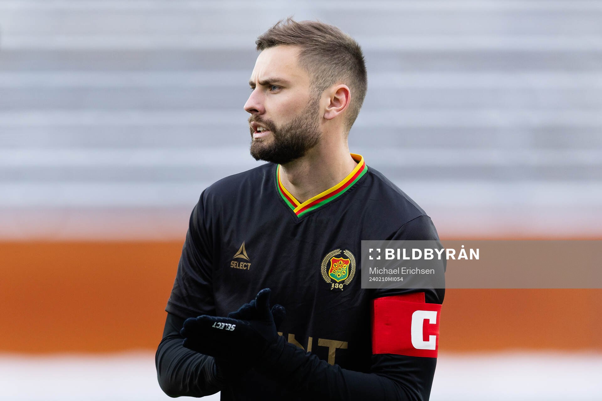 GAIS Axel Noren innan träningsmatchen i fotboll mellan