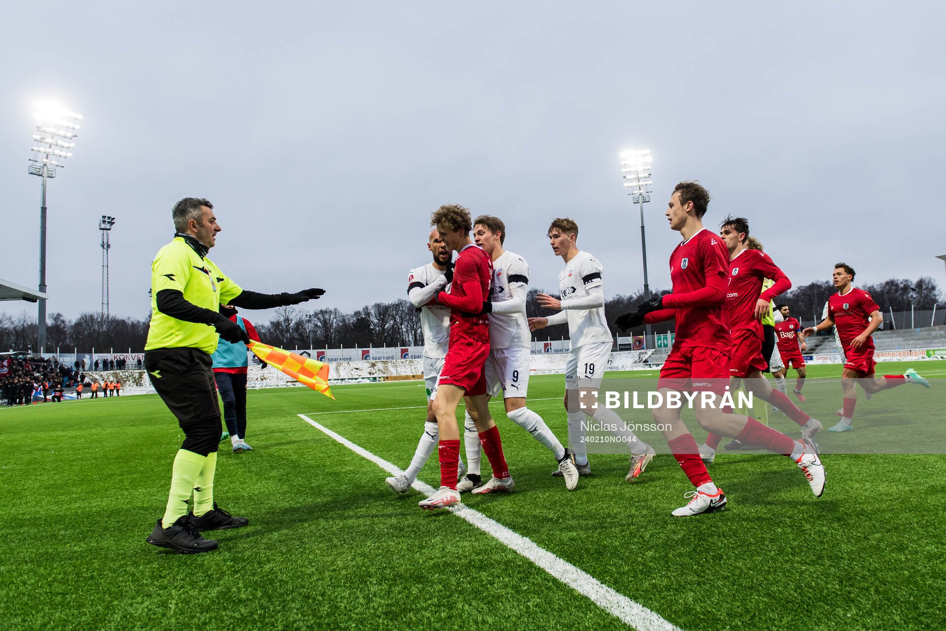 Bråk mellan Helsingborg och FC Helsingör spelarna