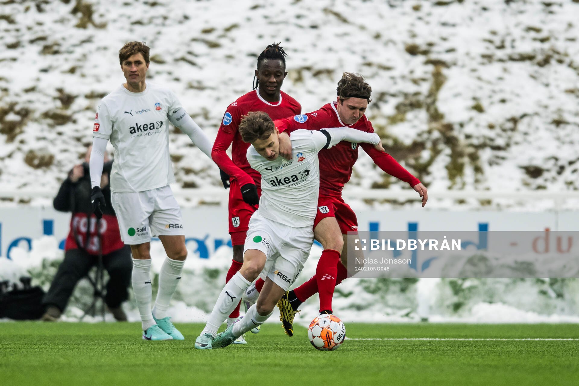 Helsingborgs Lukas Kjellnäs och FC Helsingörs Ludvig