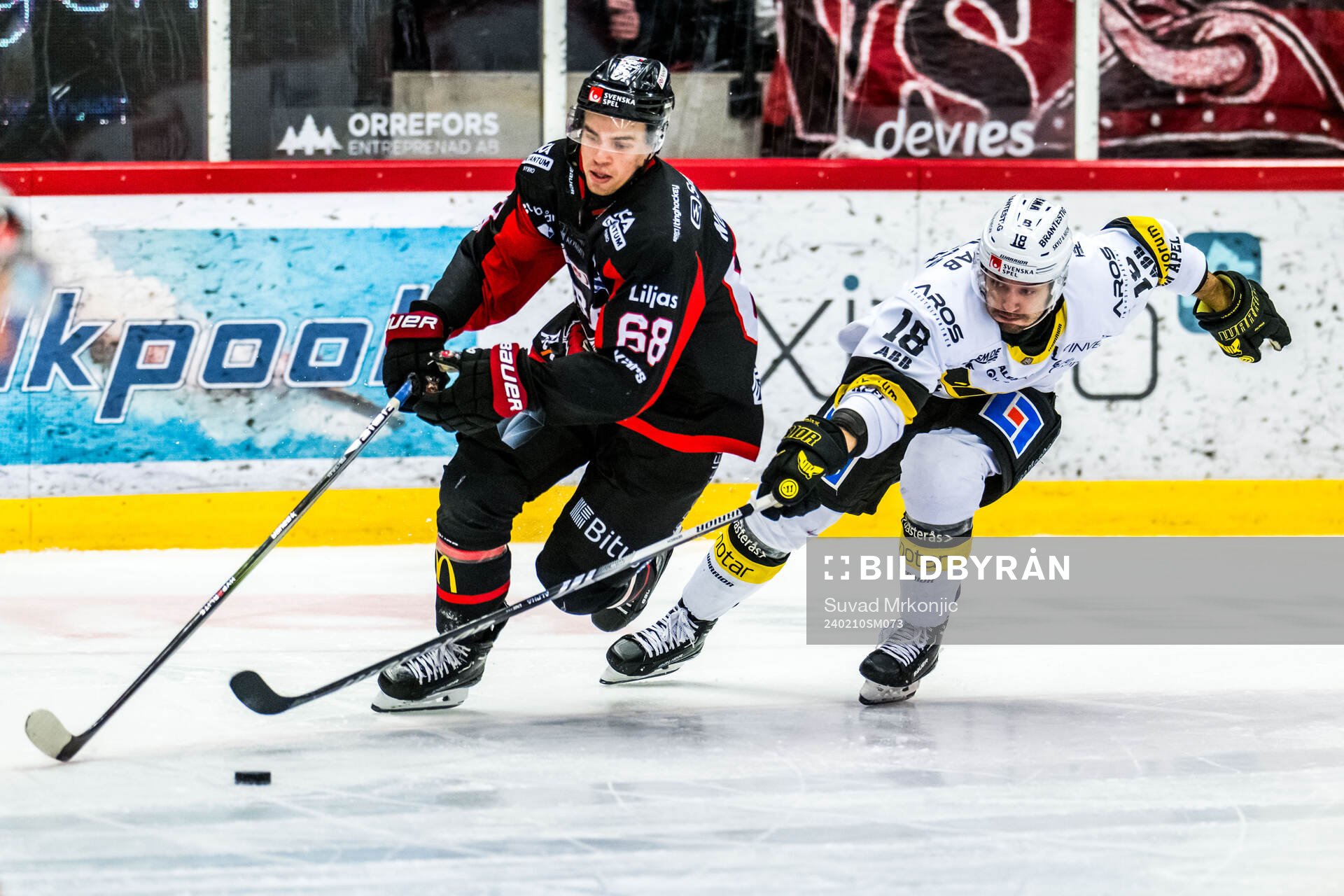 Nybros Theo Nordlund och Västerås Shane Gersich