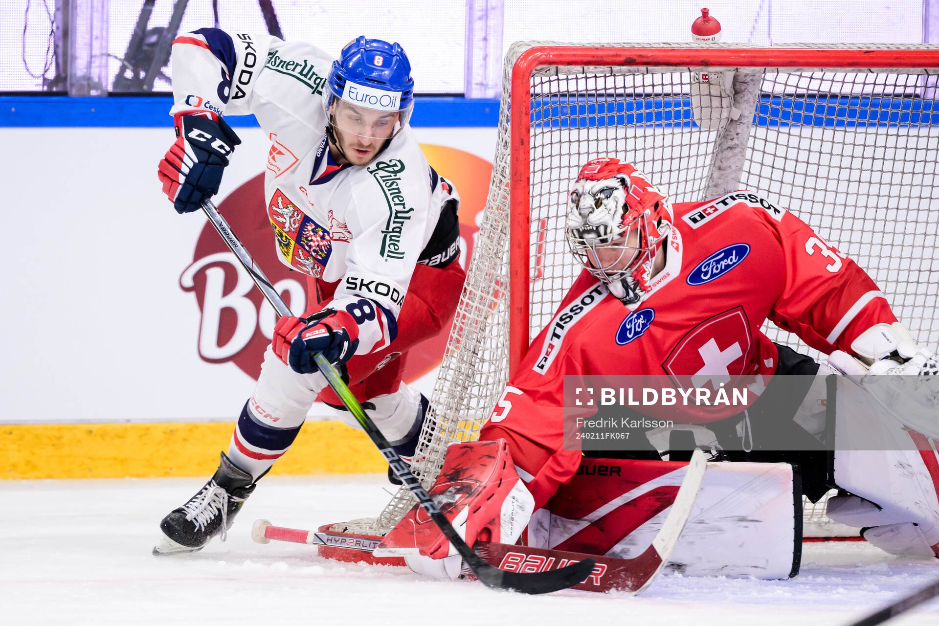 Ondrej Beranek of Czech Republic and Goalkeeper Connor