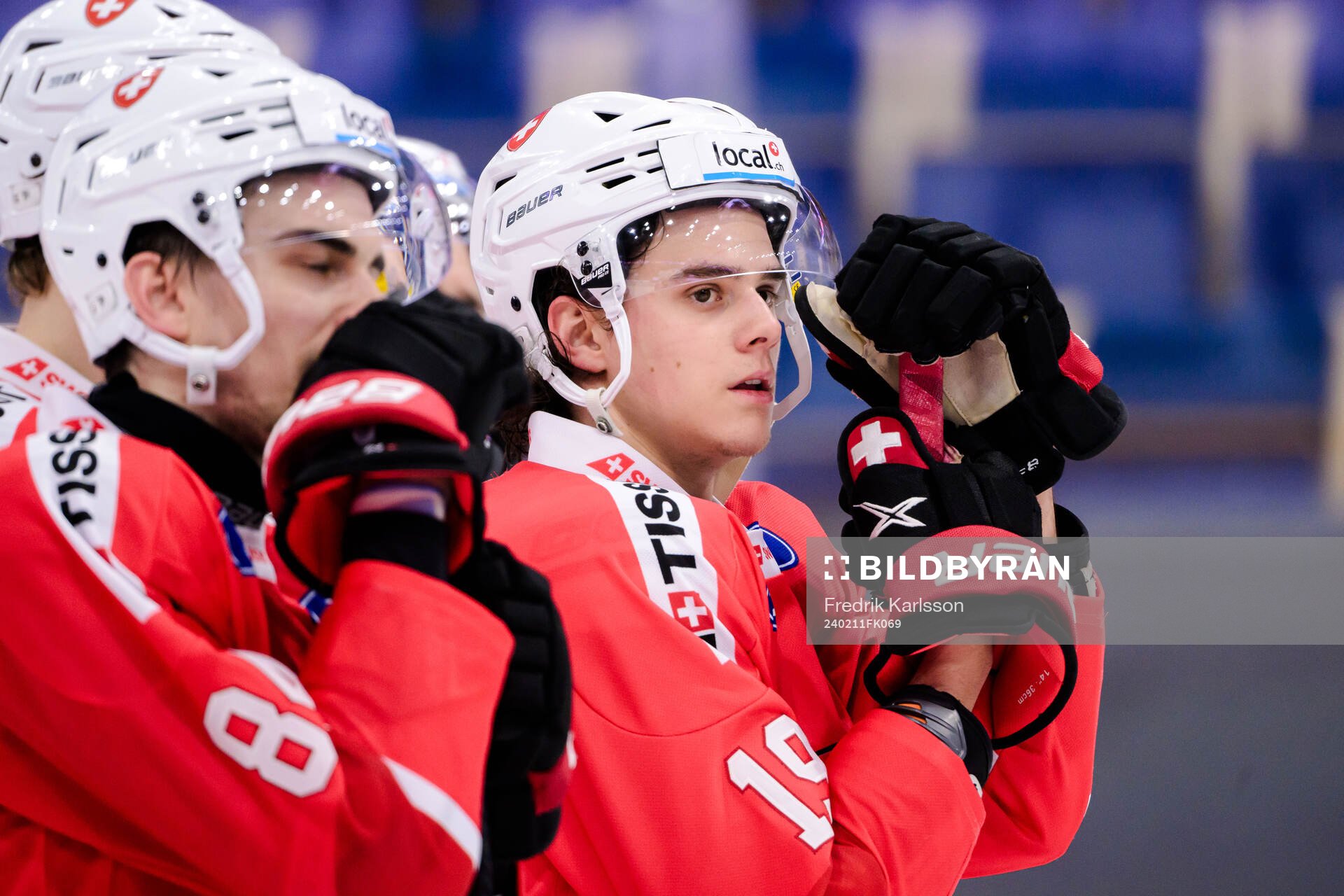 Théo Rochette of Switzerland looks dejected