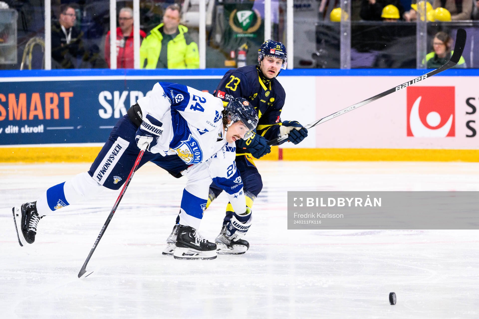 Hannes Björninen of Finland and Lucas Wallmark of Sweden