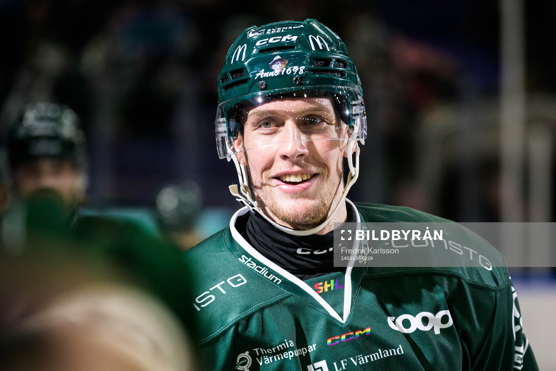 Färjestads Mattias Göransson jublar