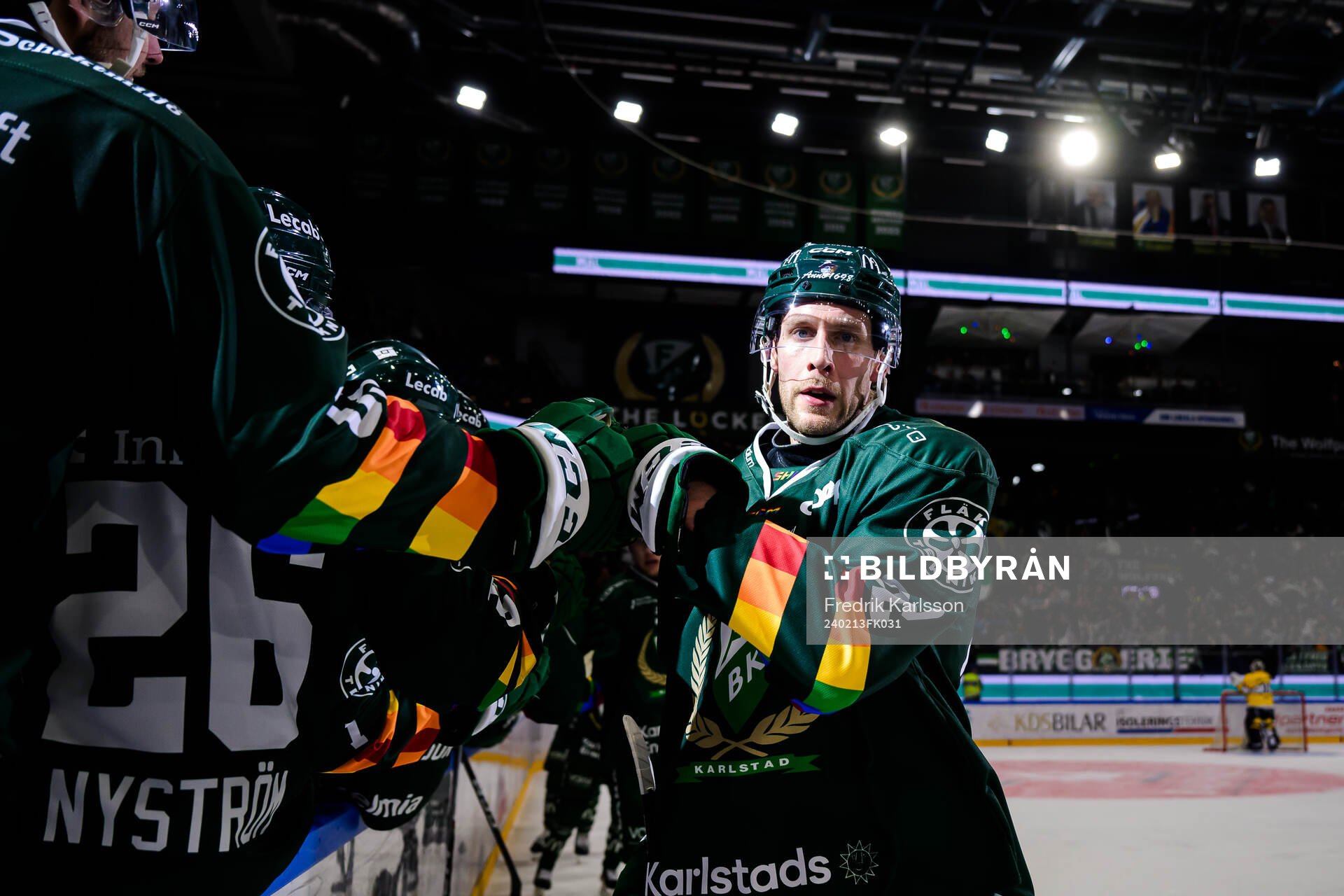 Färjestads Per Åslund jublar