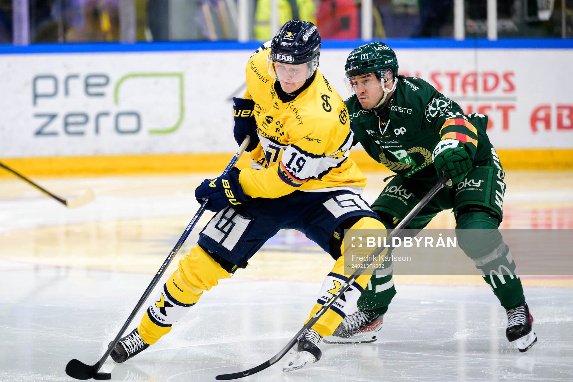 HV71s Henrik Borgström och Färjestads Michael Lindqvist