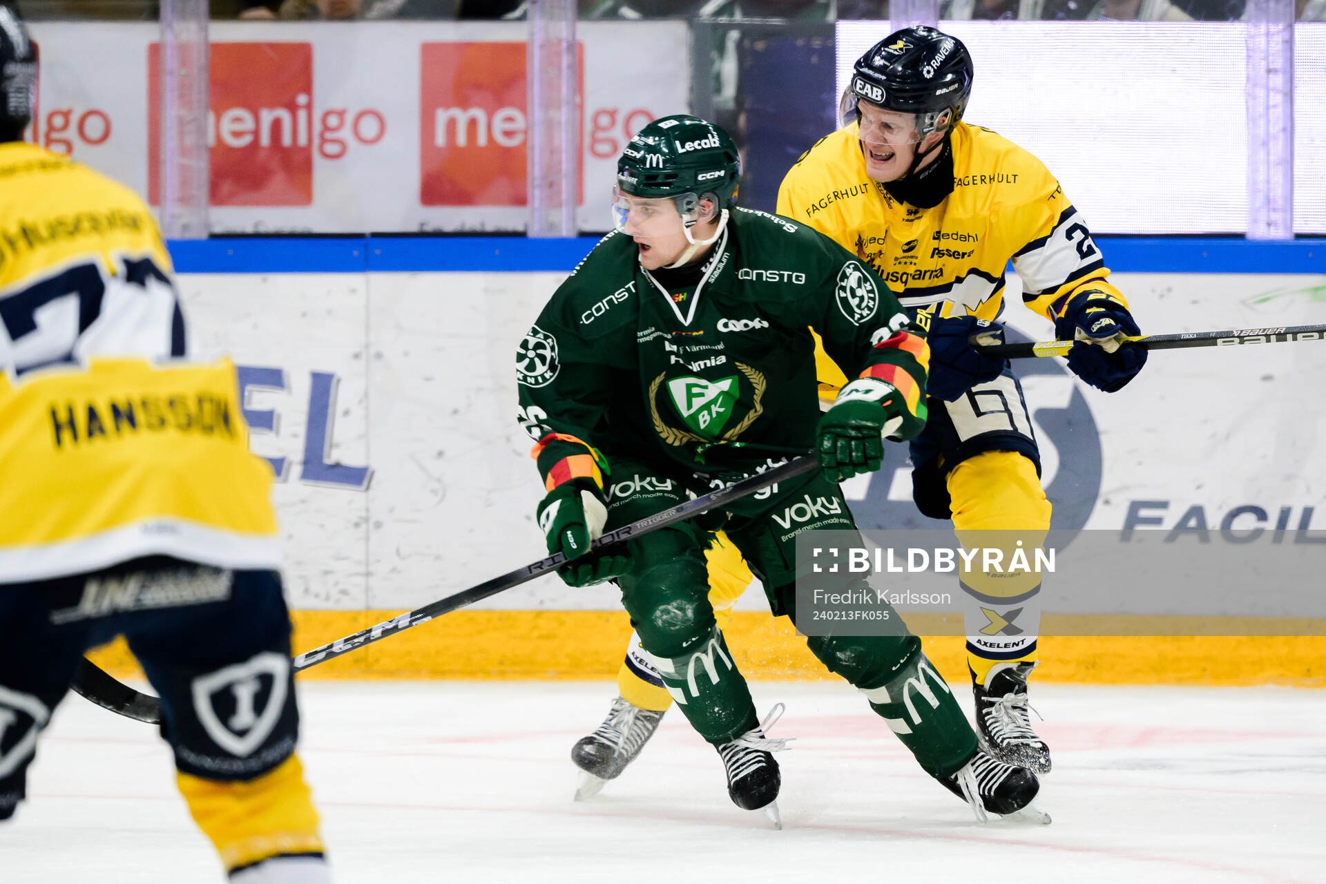 Färjestads Joel Nyström och HV71s Tommi Tikka