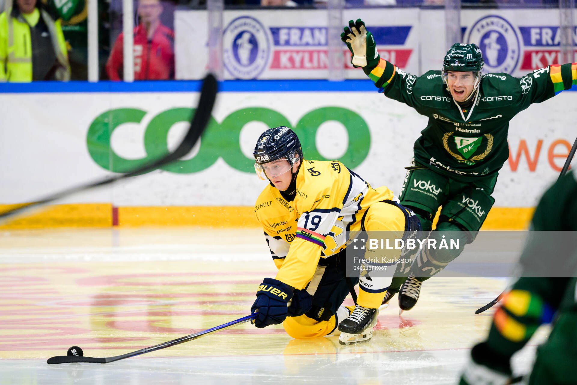 HV71s Henrik Borgström och Färjestads Michael Lindqvist