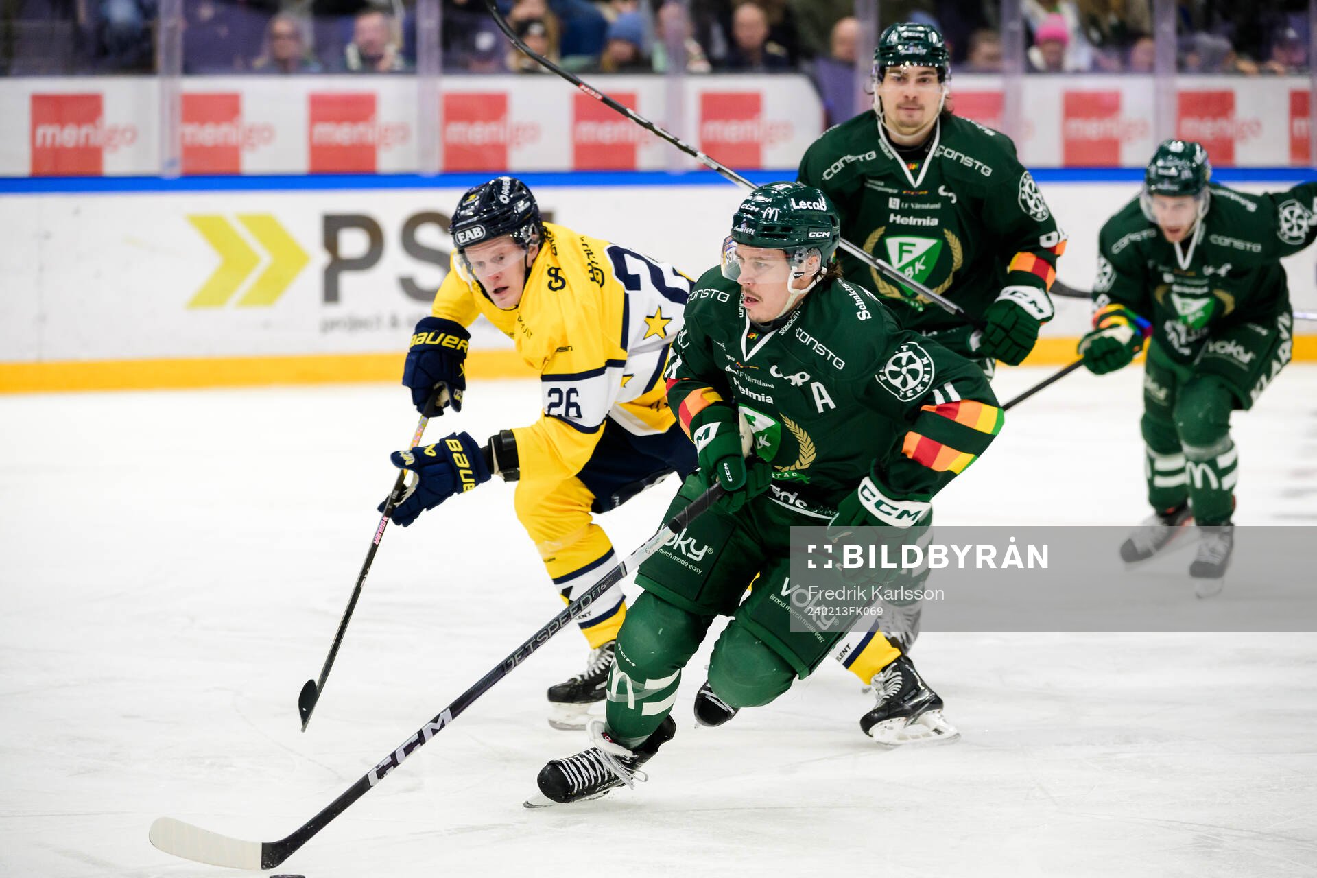 HV71s Tommi Tikka och Färjestads Joakim Nygård