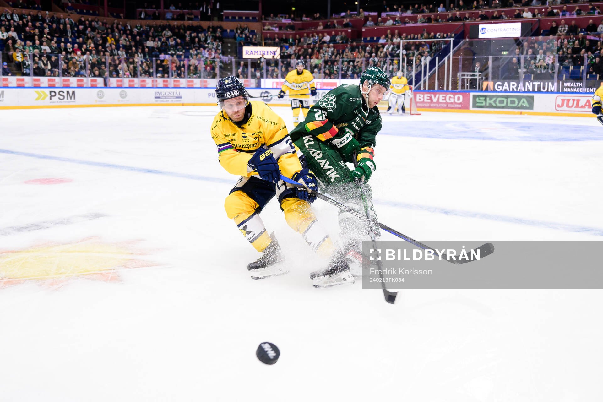 HV71s Mattias Tedenby och Färjestads Per Åslund