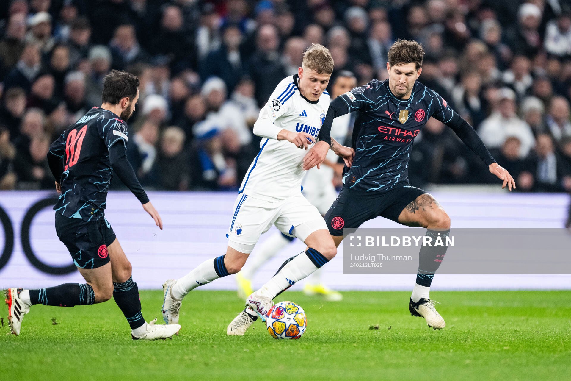 Magnus Mattsson of FC Copenhagen and John Stones of