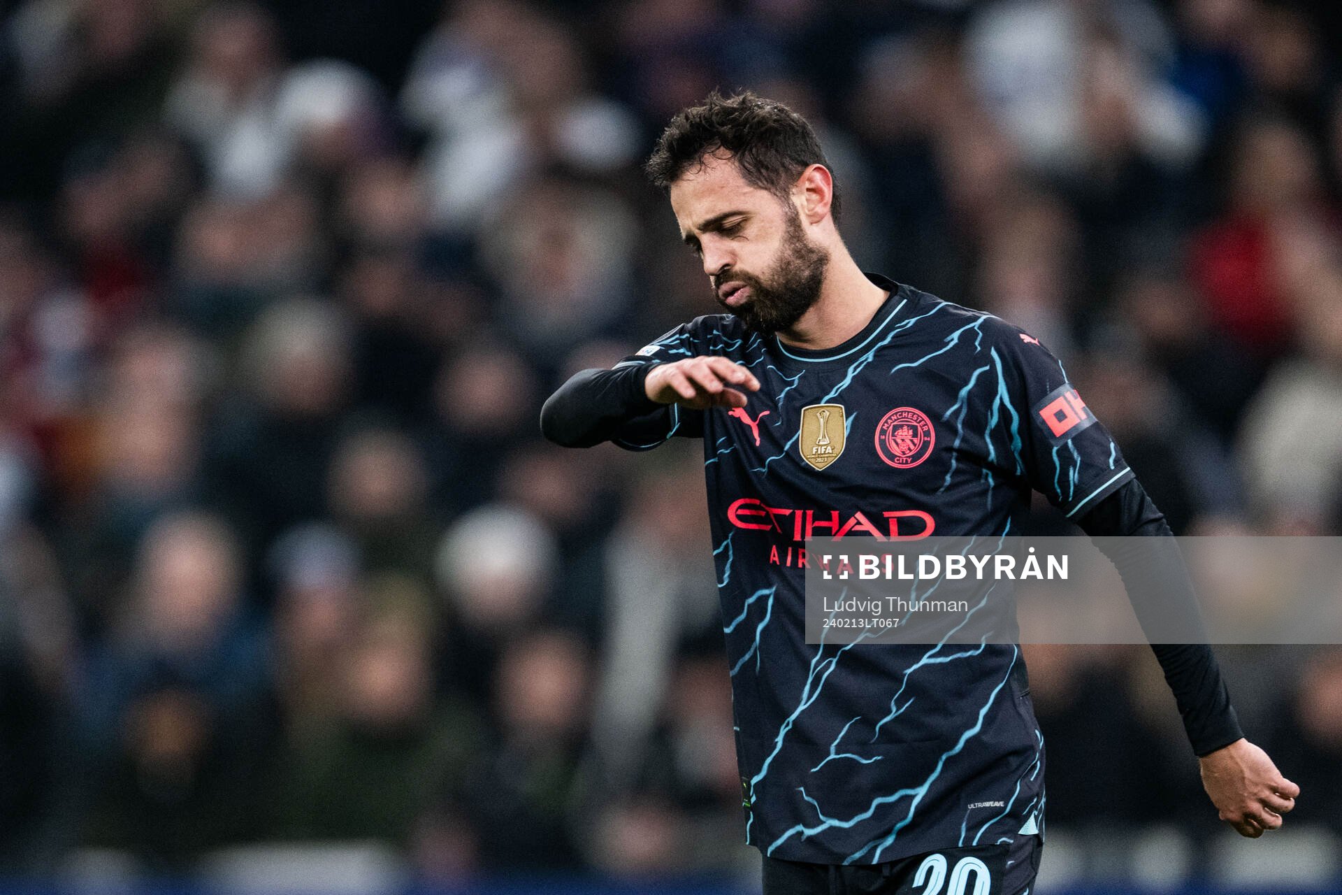 Bernardo Silva of Manchester City looks dejected