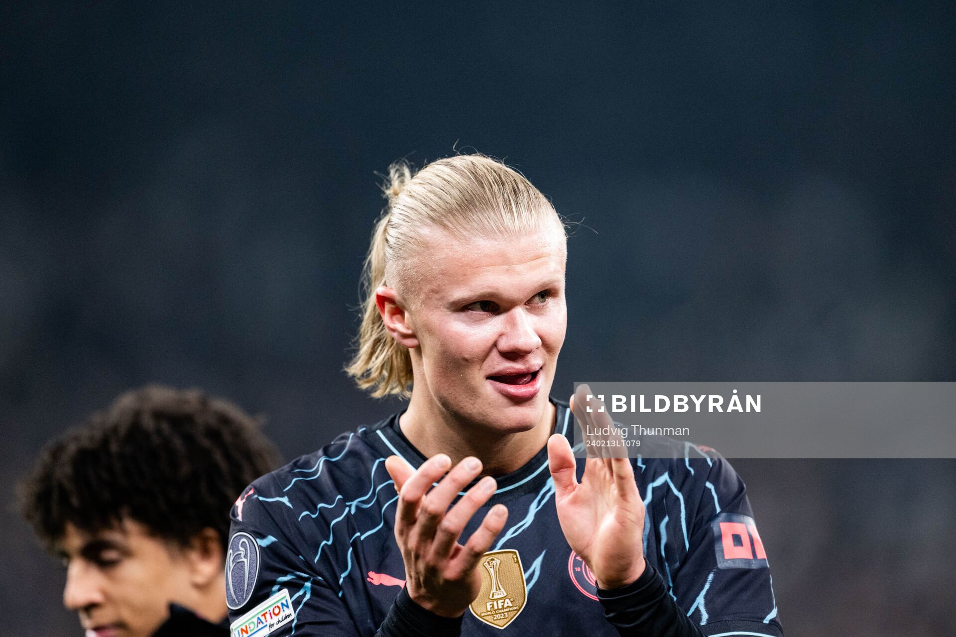 Erling Braut Haaland of Manchester City after the UEFA Champions League football 1/8 final between FC Copenhagen and Manchester City on February 13, 2024 in Copenhaugen.