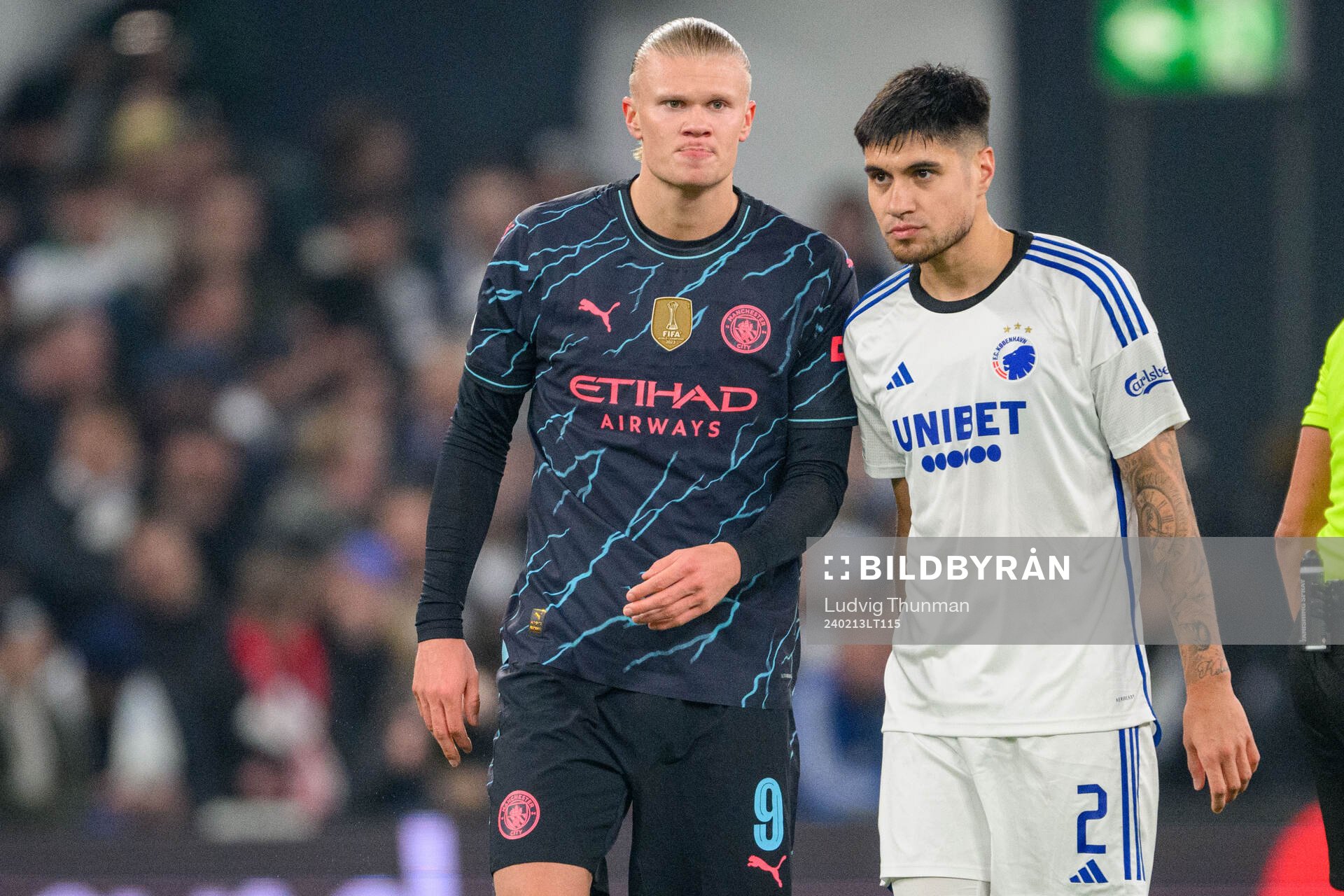 Erling Braut Haaland and Kyle Walker of Manchester City